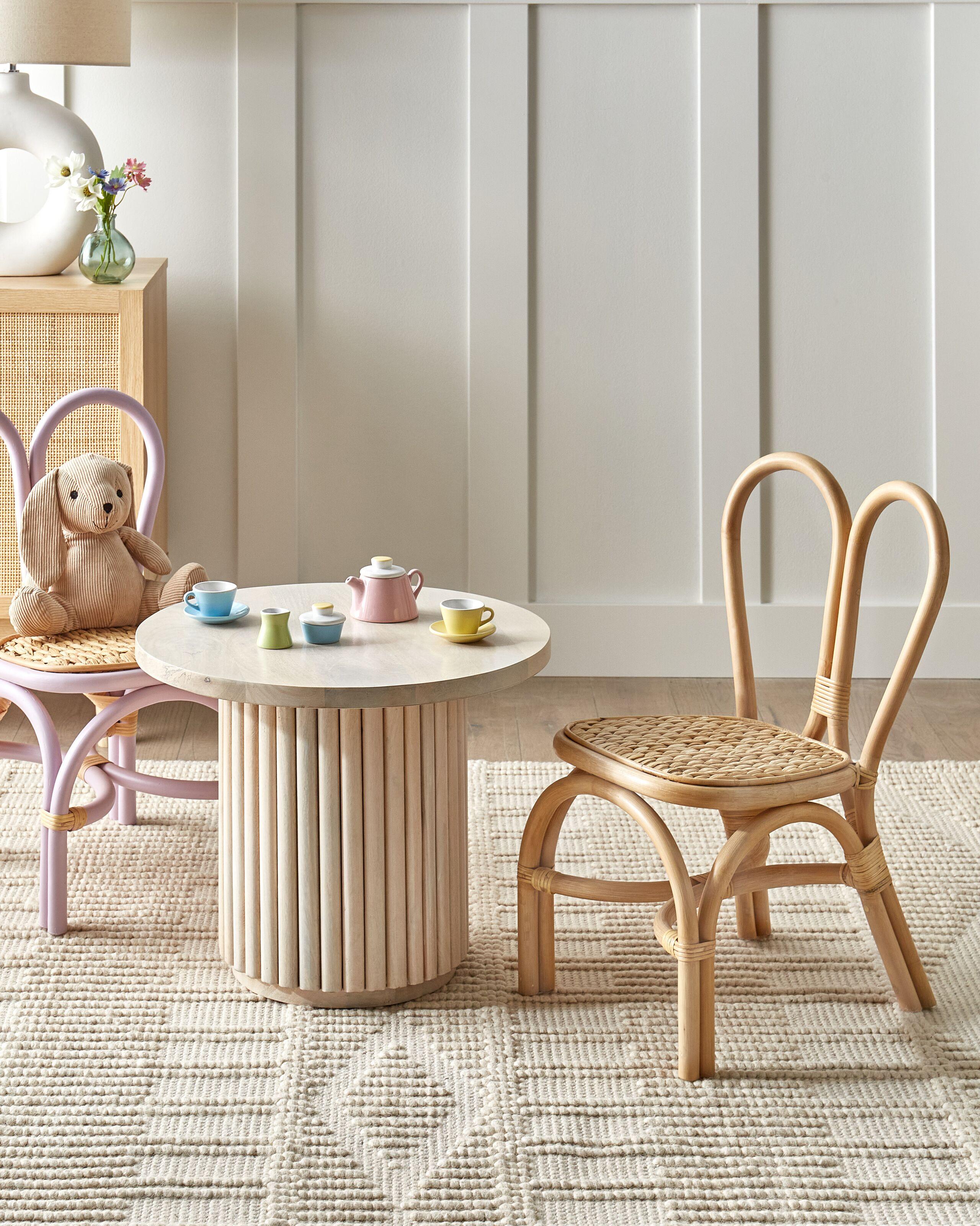 Beliani Kindersessel aus Rattan Boho DESIMI