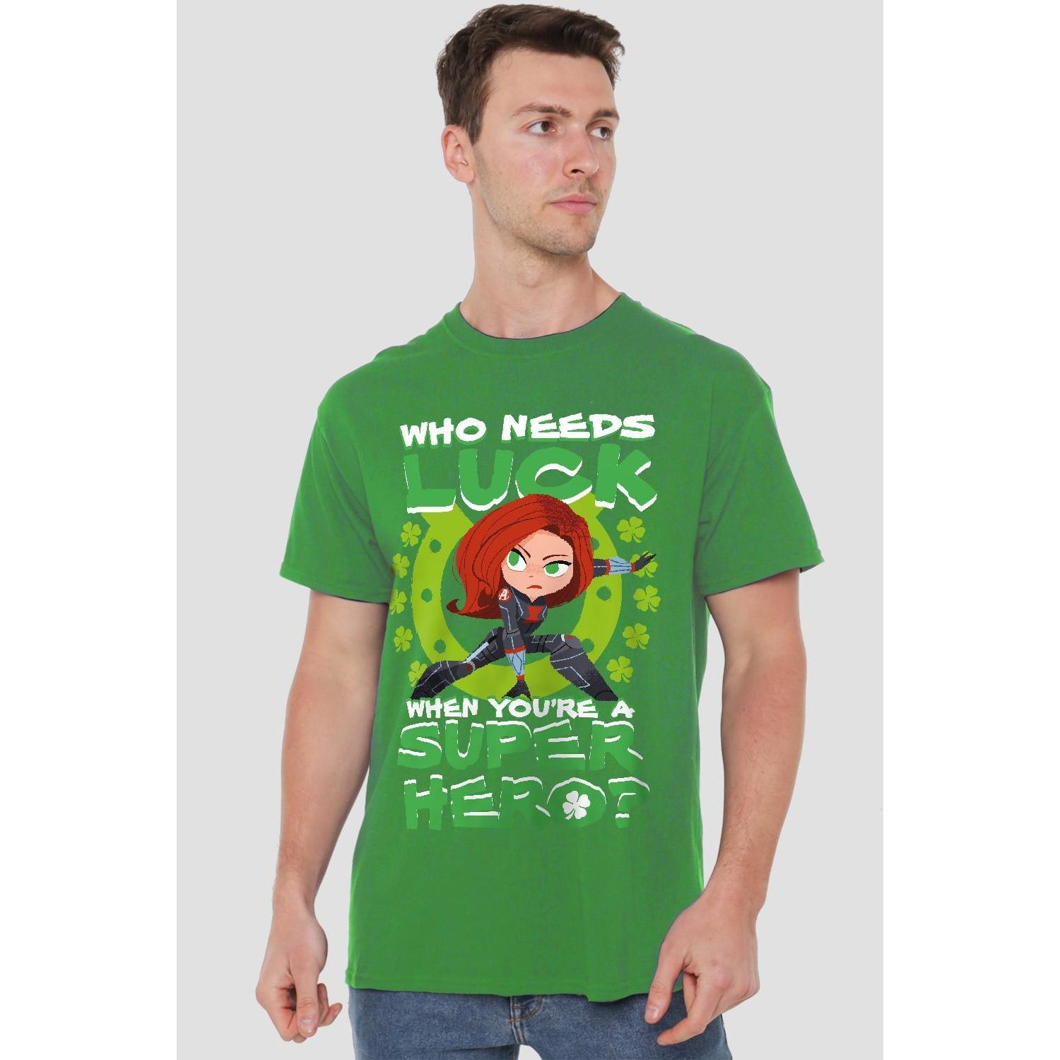 Black Widow St Patrick's Day Lucky T-Shirt
