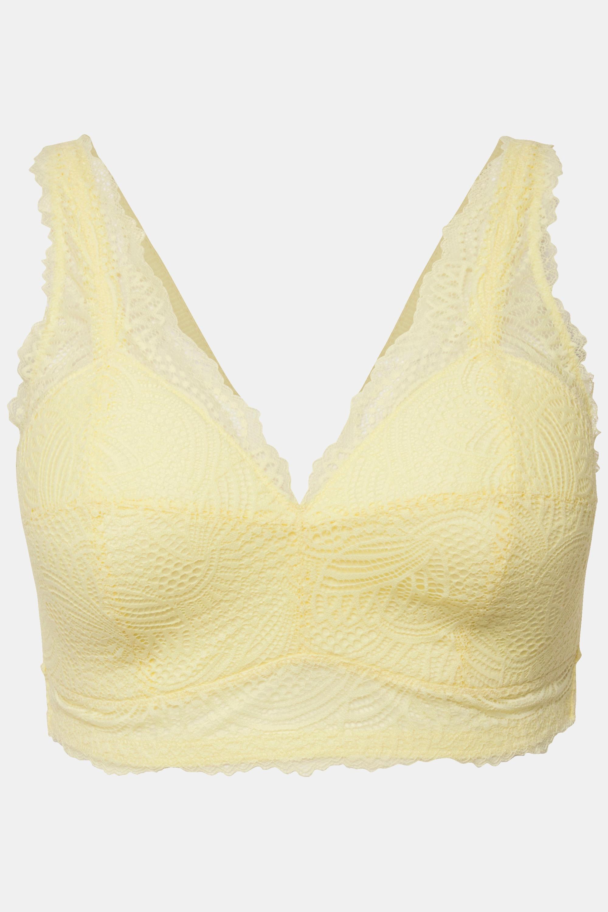 Ulla Popken Bralette, Softcups, Spitze, ohne Bügel, Cup B - F
