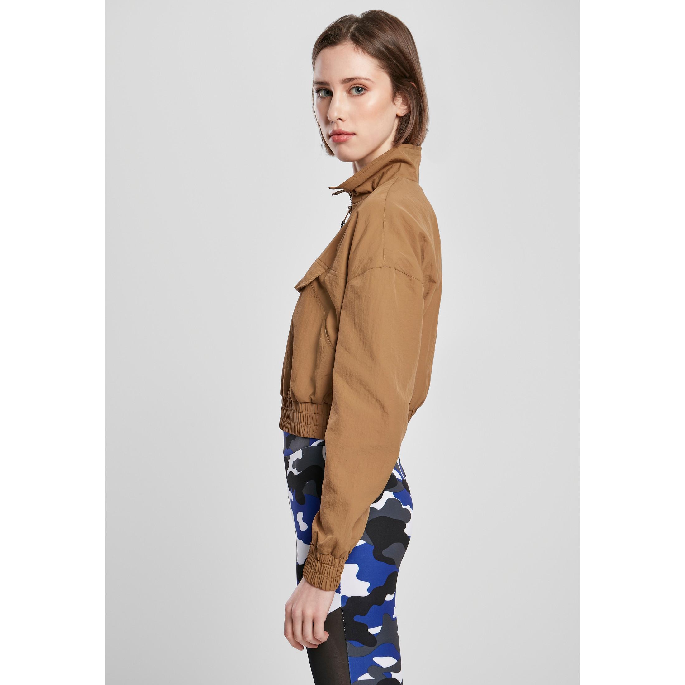 URBAN CLASSICS damenjacke cropped crinkle nylon