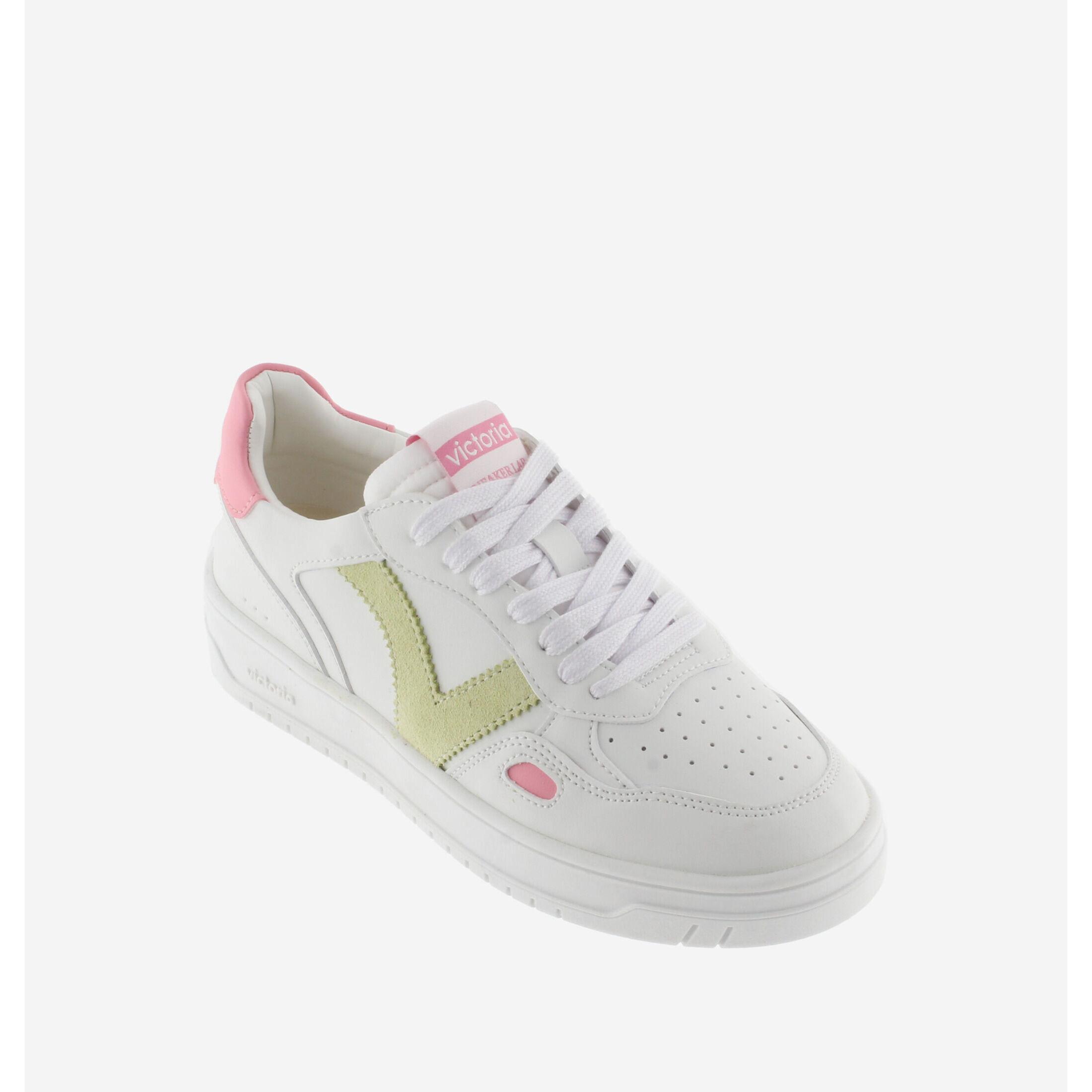Victoria einzelne sneakers mit leder- und neon-effekt für damen
