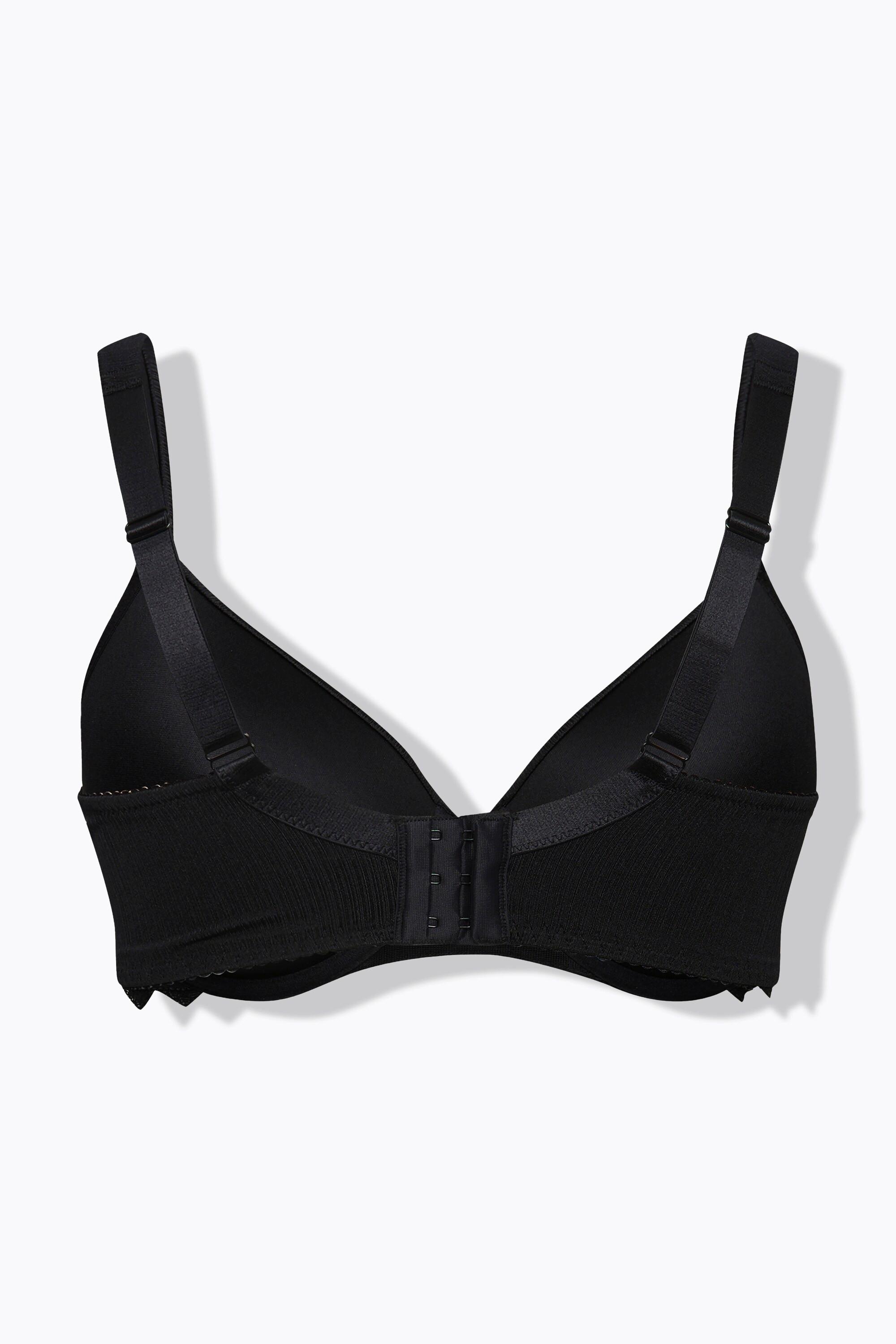Ulla Popken Bügel-BH, Softcups, Satin, Spitze, Cup B - F