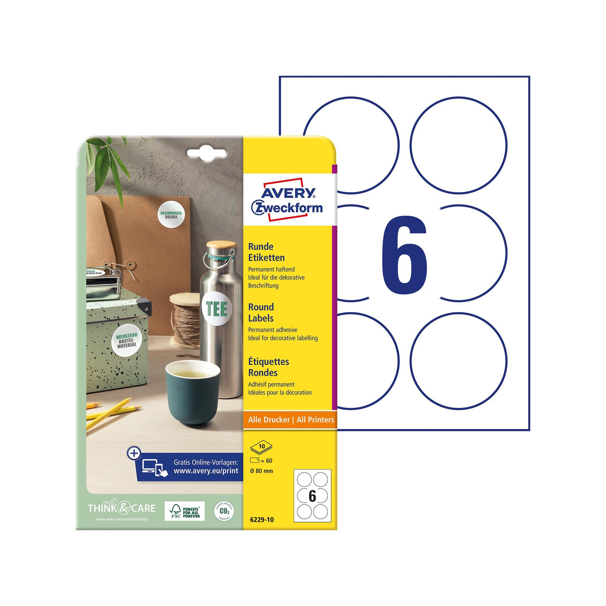 Avery-Zweckform Etiketten Rund