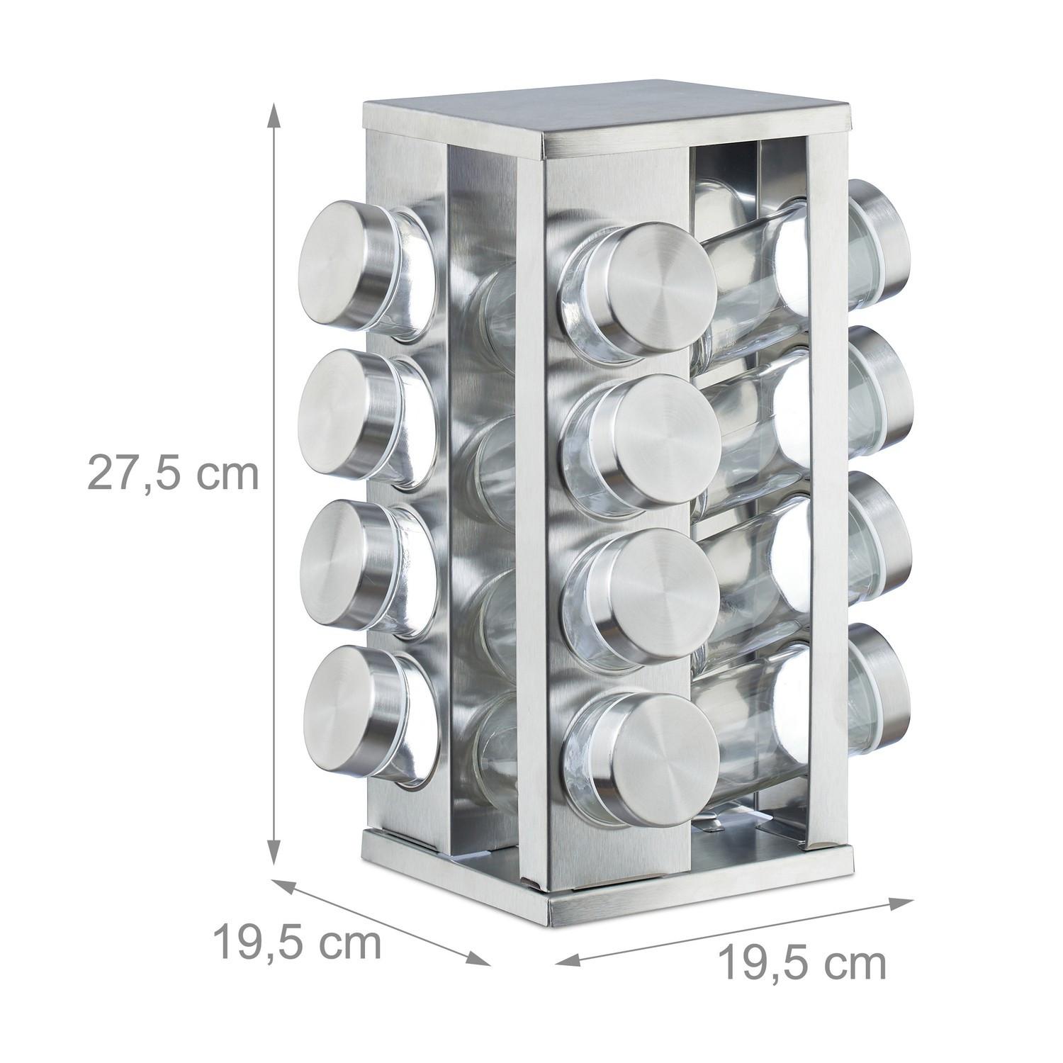 Northio Gewürzregal mit 16-tlg. Gläser