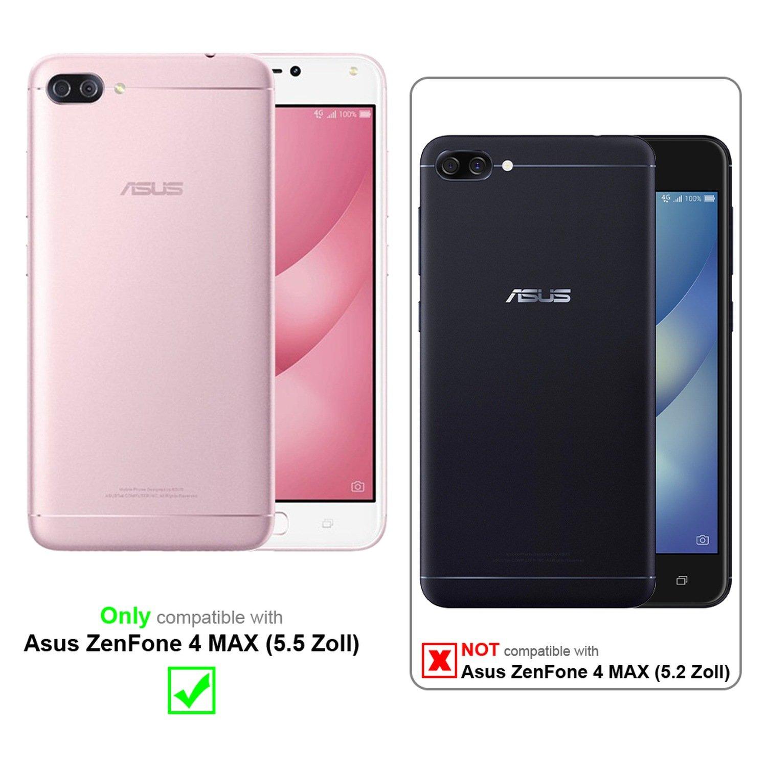 Cadorabo Hülle für Asus ZenFone 4 MAX (5.5 Zoll) Standfunktion, Kartenfach