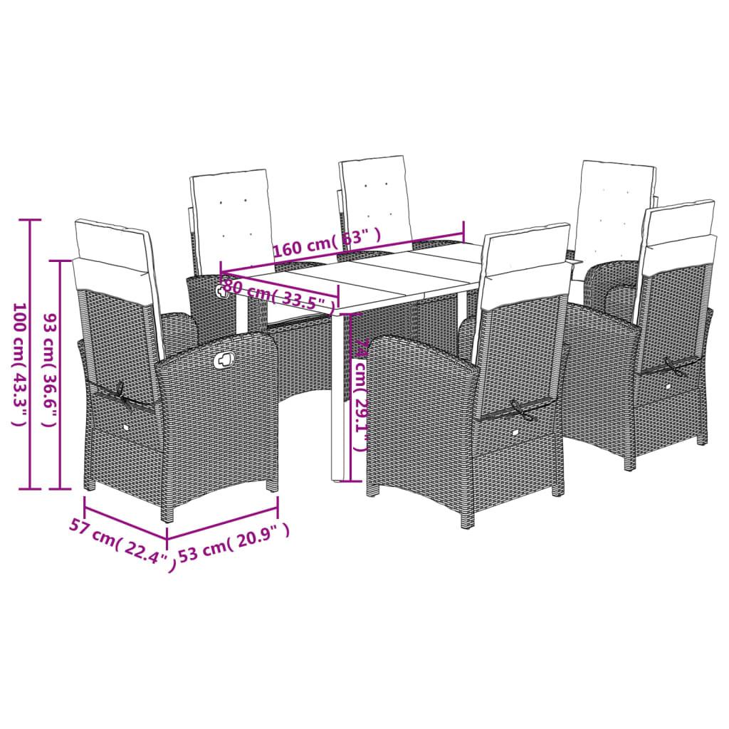 VidaXL Garten essgruppe poly-rattan