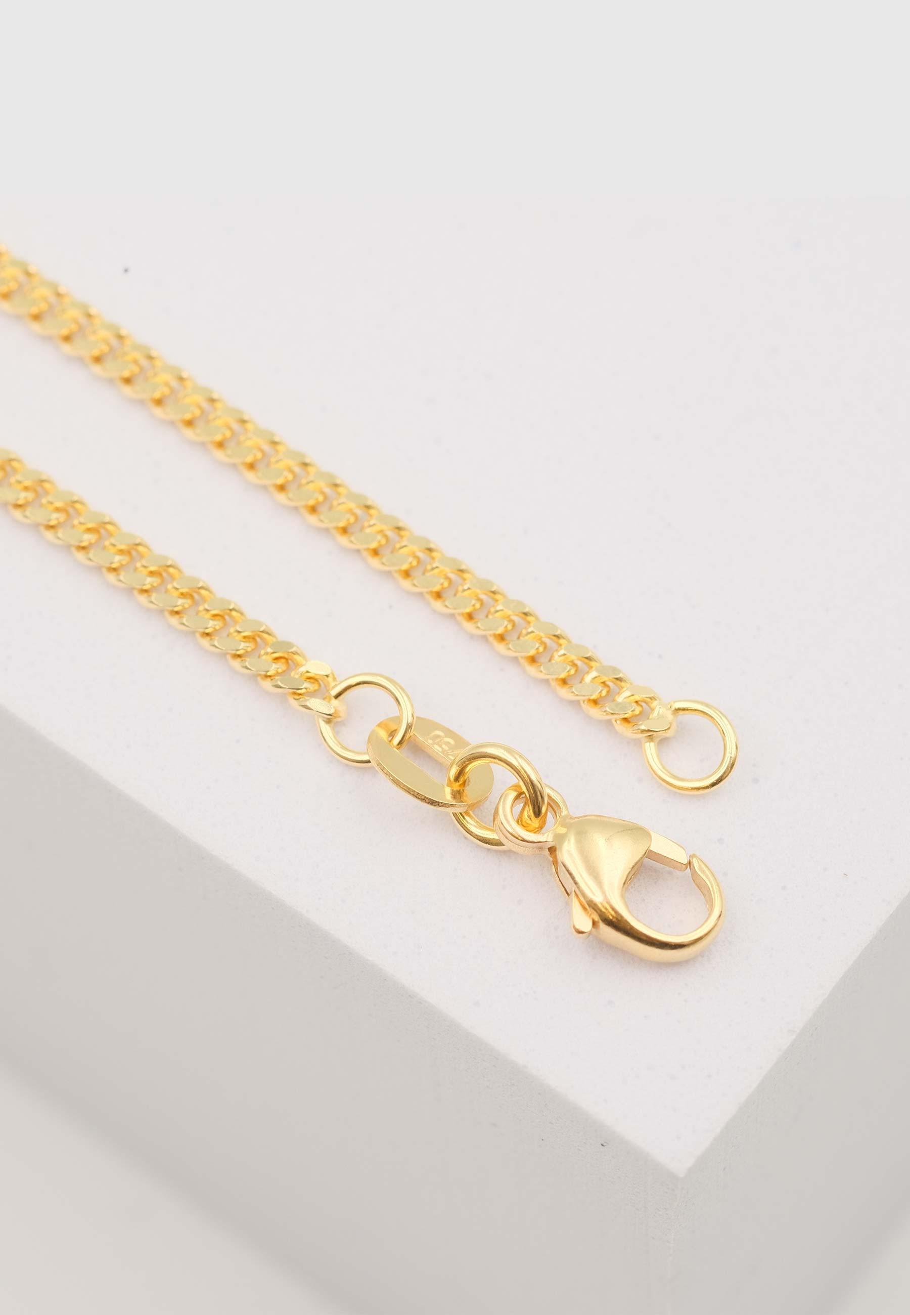 MUAU Schmuck Collier Panzer Gelbgold 750, 2.1mm, 50cm