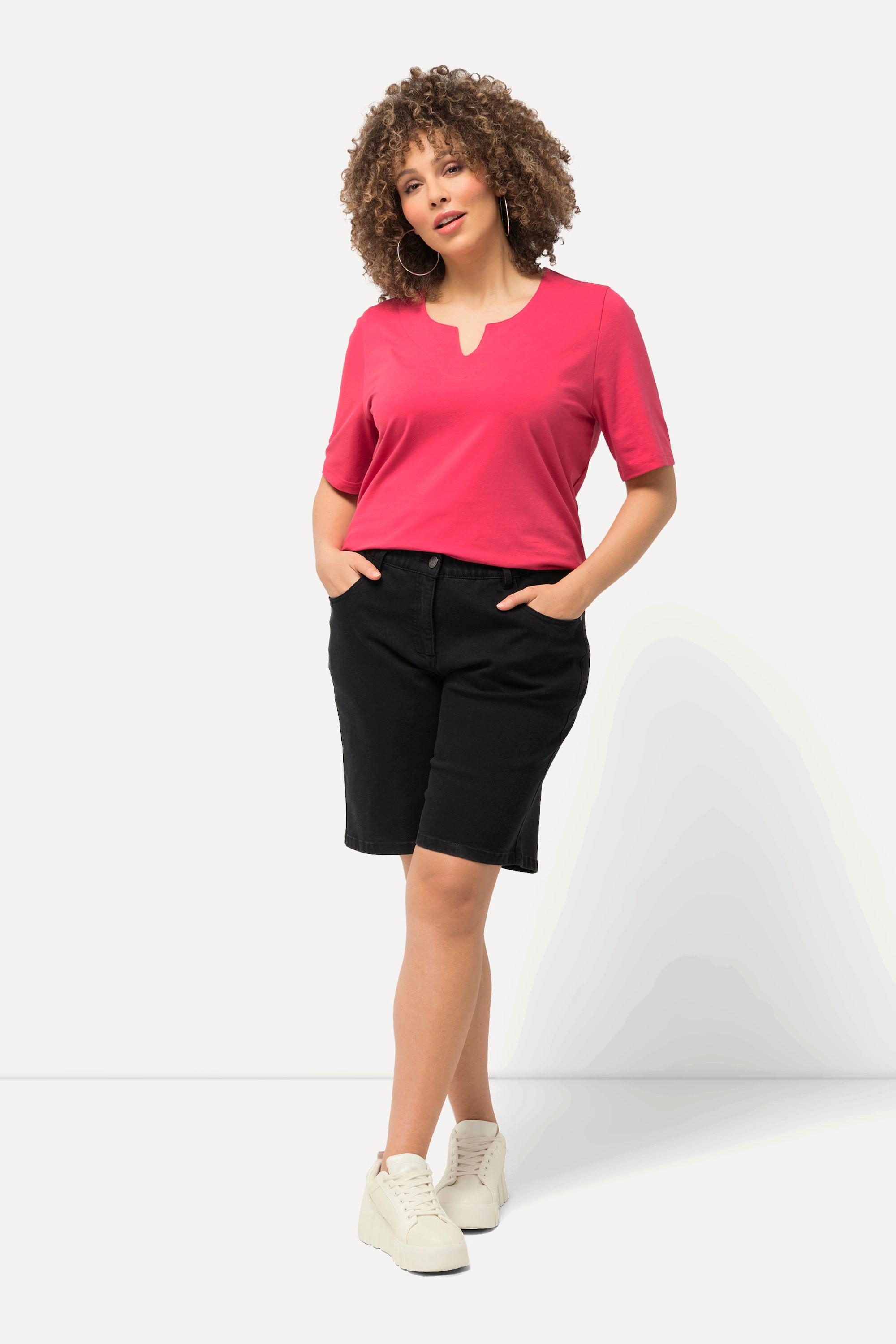 Ulla Popken Mandy 5-Pocket Komfortbund Jeansbermuda