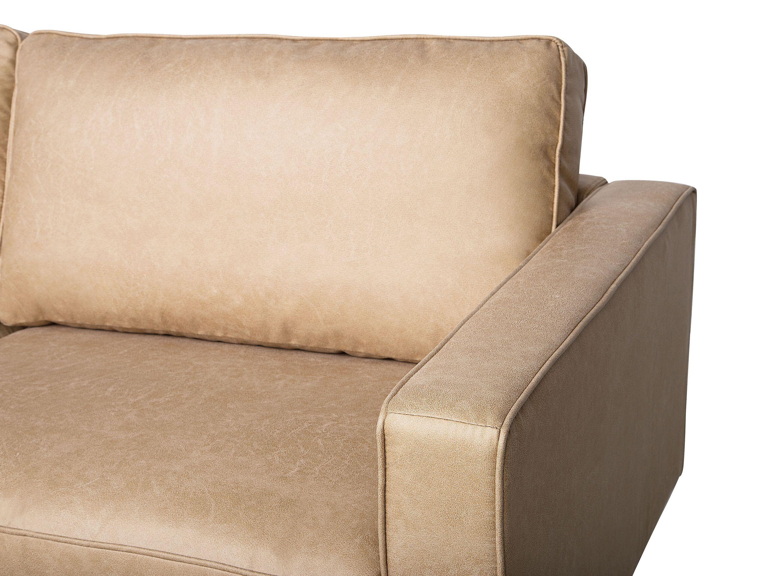 Beliani 3 Sitzer Sofa aus Kunstleder Minimalistisch SAVALEN