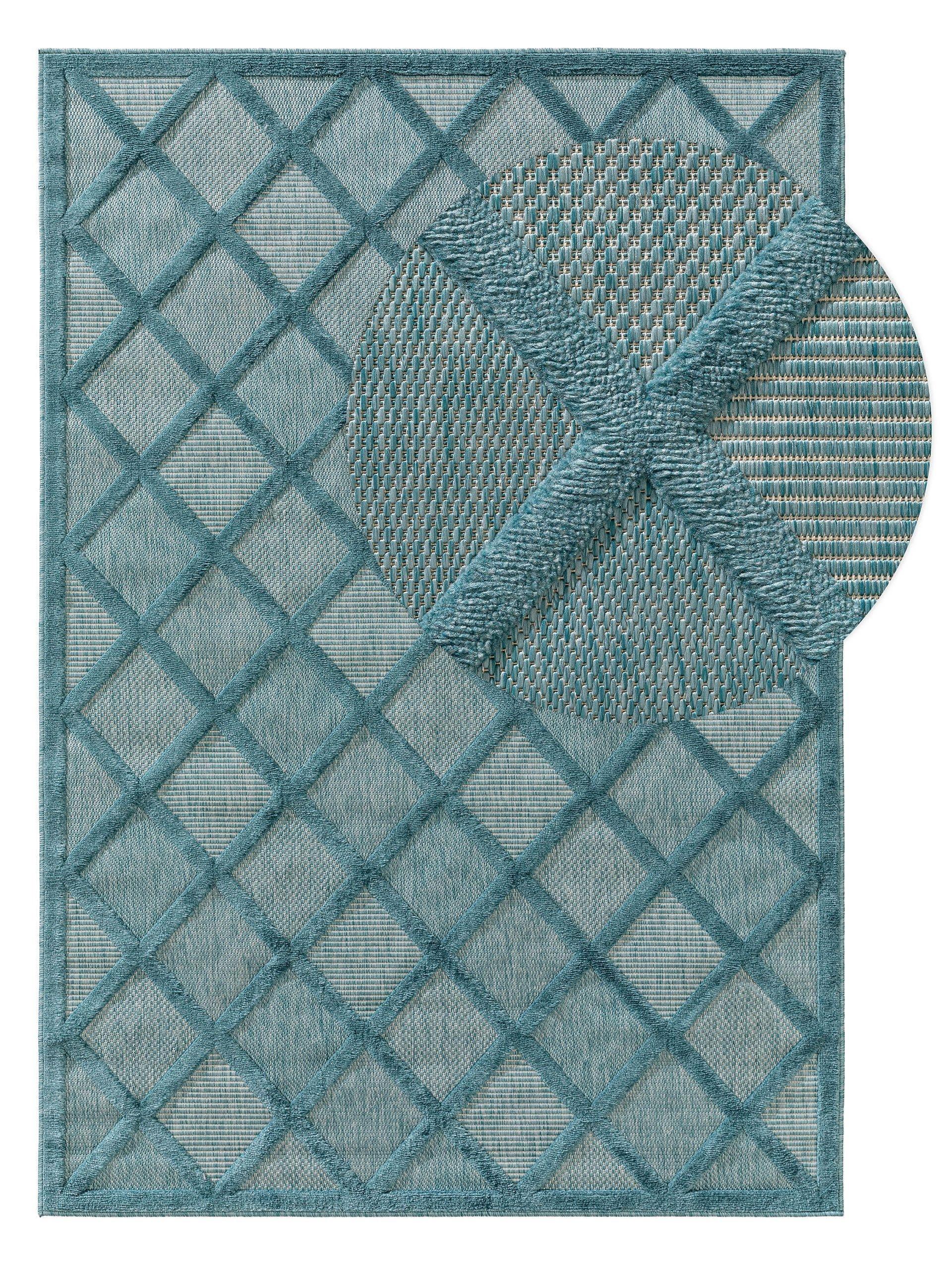 Benuta In- & Outdoor-Teppich Bonte Türkis