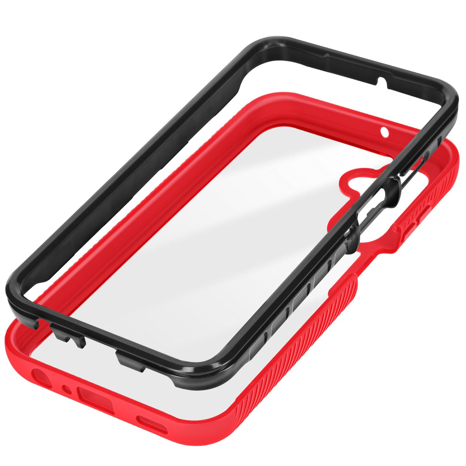 Avizar Stoßfeste Hülle Samsung A25 5G Rot