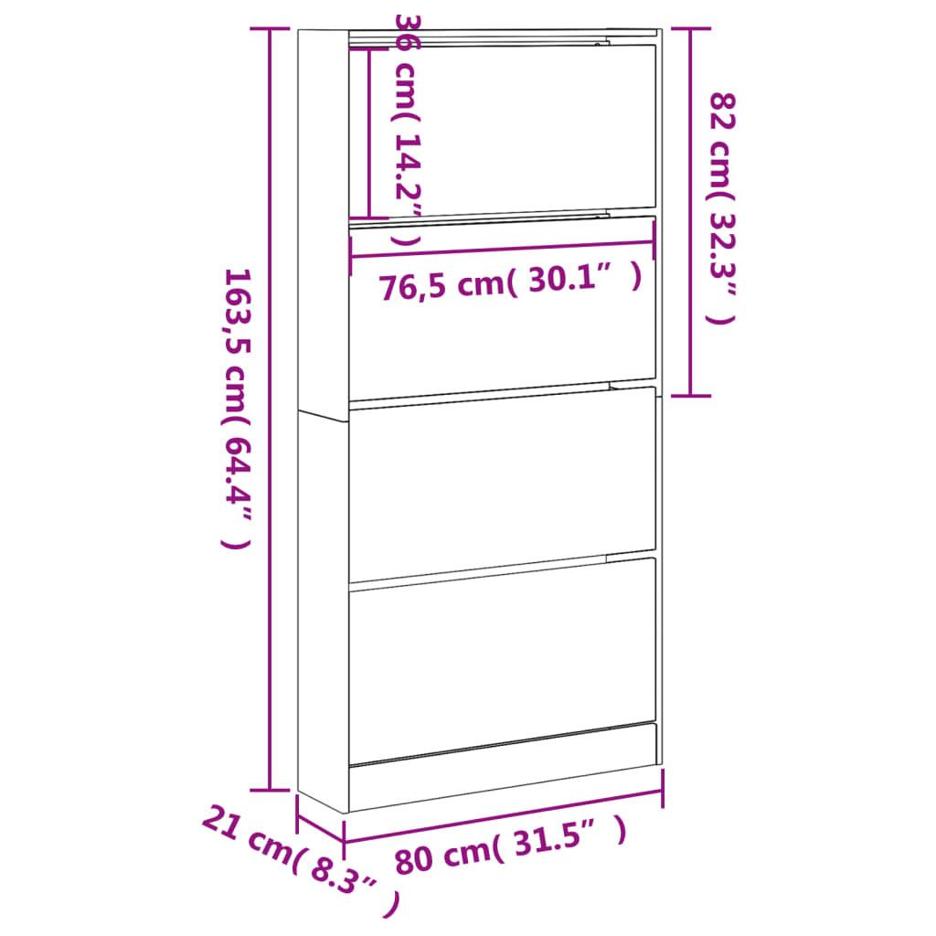 VidaXL Schuhschrank holzwerkstoff