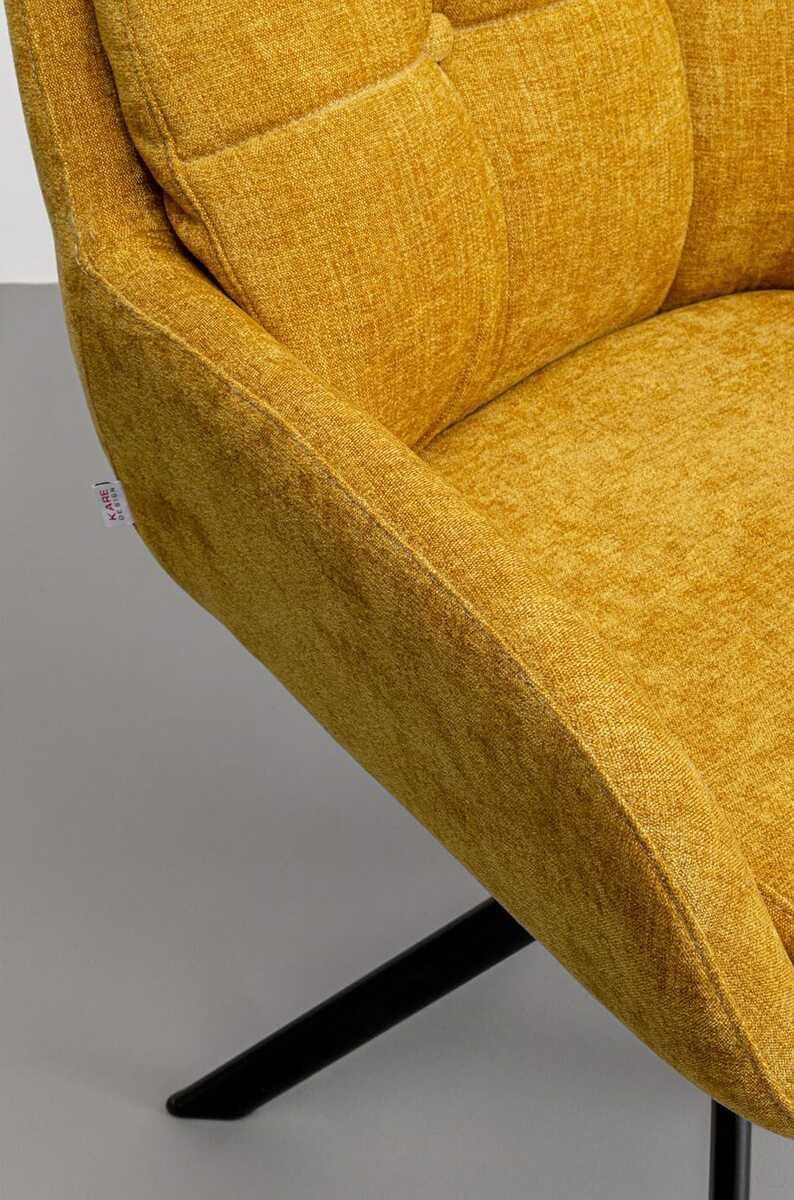KARE Design Drehstuhl Molly gelb