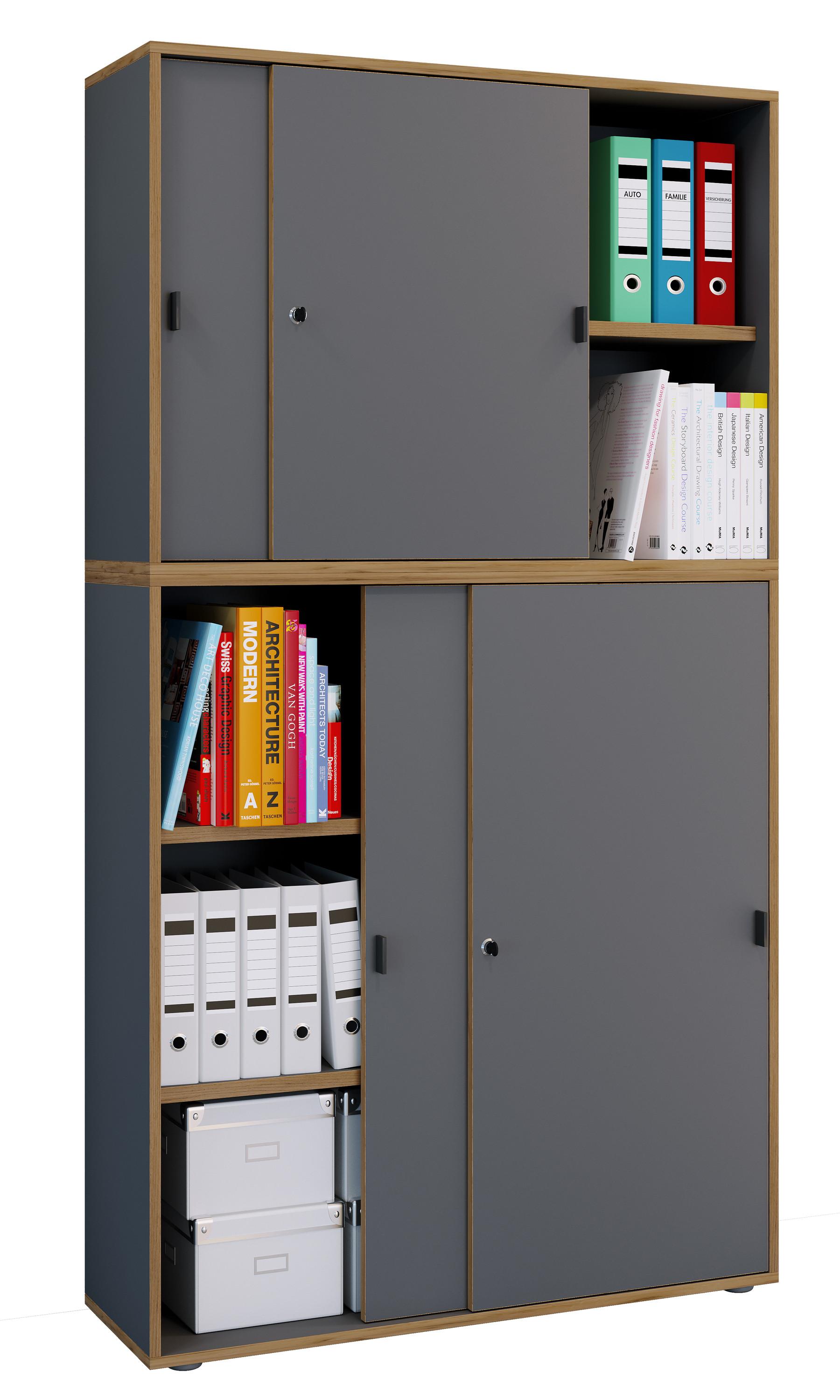 VCM Büroschrank Schiebetüren Salia 5f B100