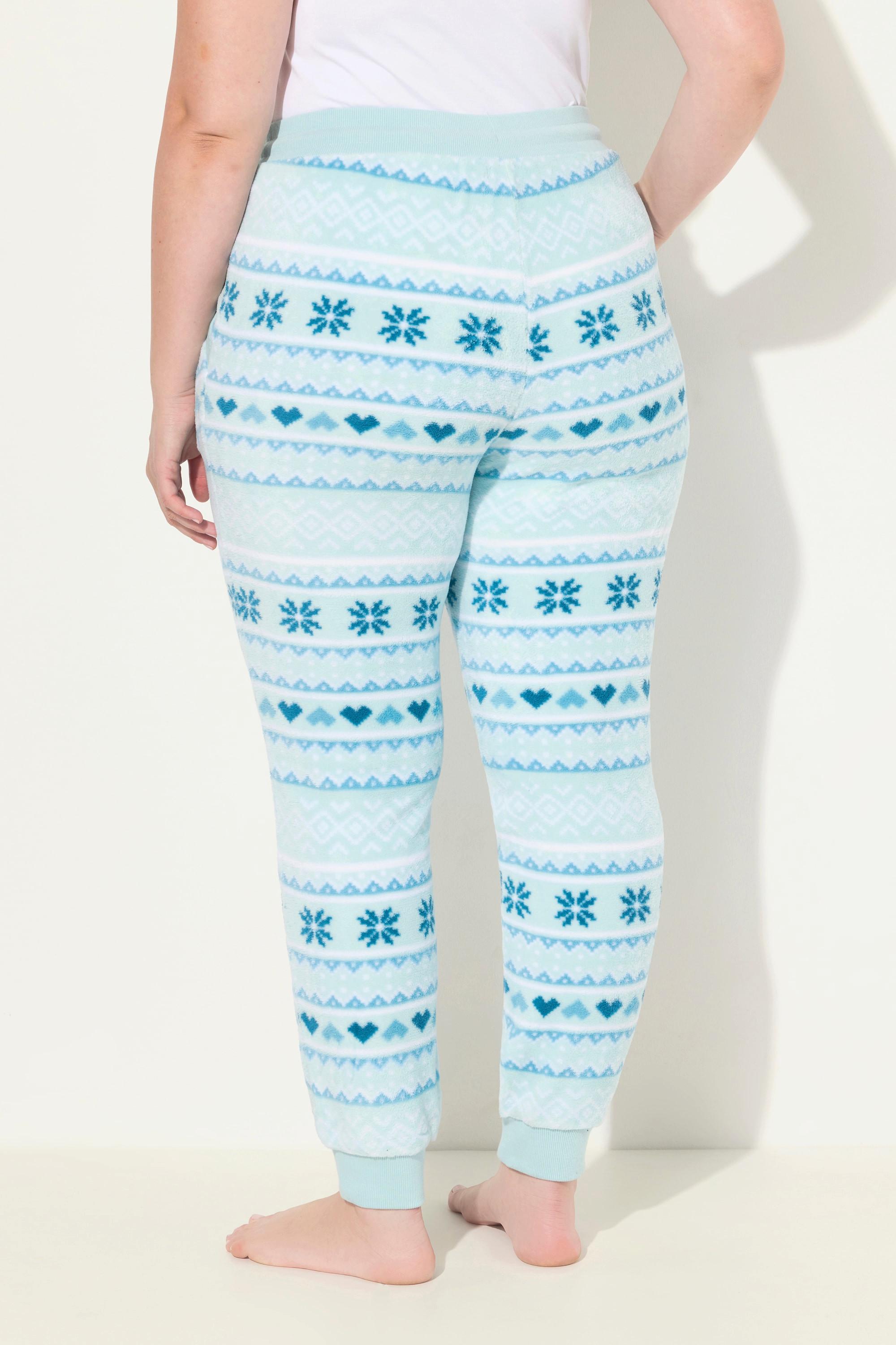 Ulla Popken Homewear Hose Norwegermuster Elastikbund Recycelt