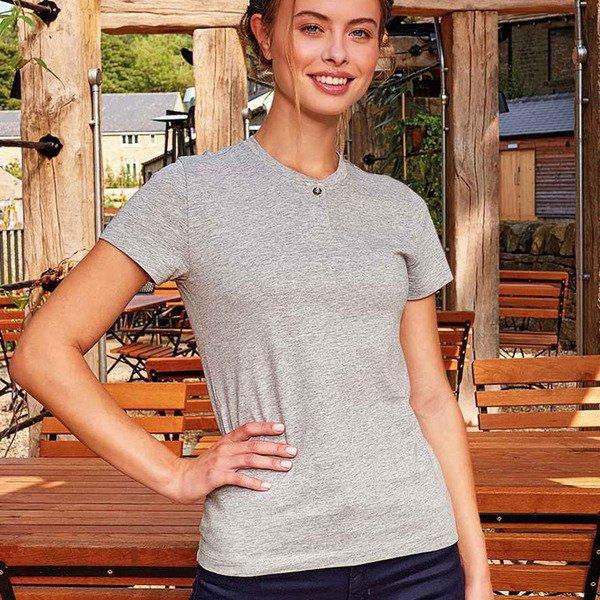 PREMIER Kurzarm Henley T-Shirt