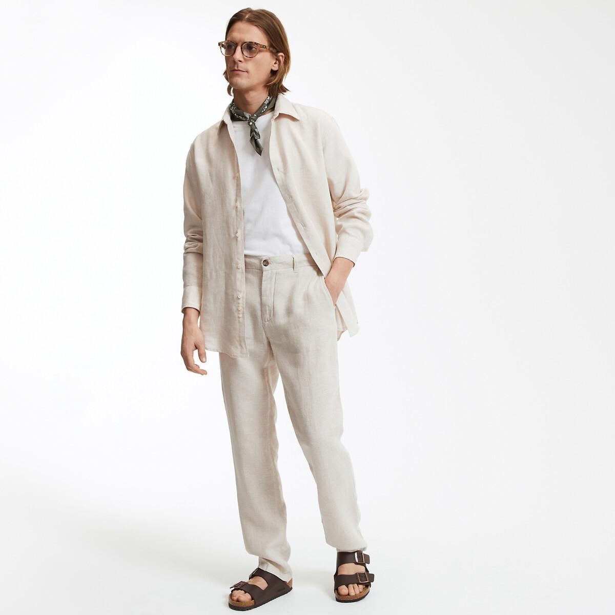 La Redoute Collections Signature Regular Fit Langarm Leinenhemd