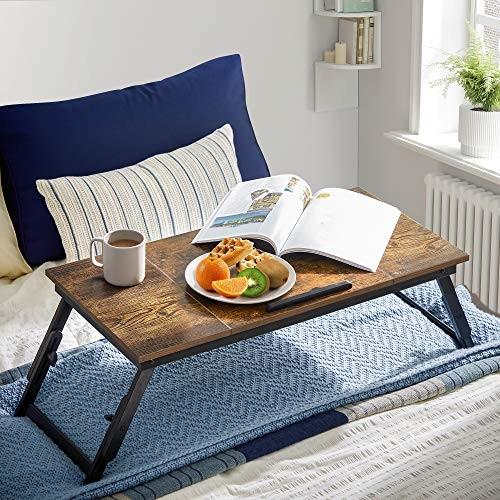 Pricenet Verstellbarer Schoßschreibtisch mit neigbarer Tischplatte für Bett- und Sofanutzung