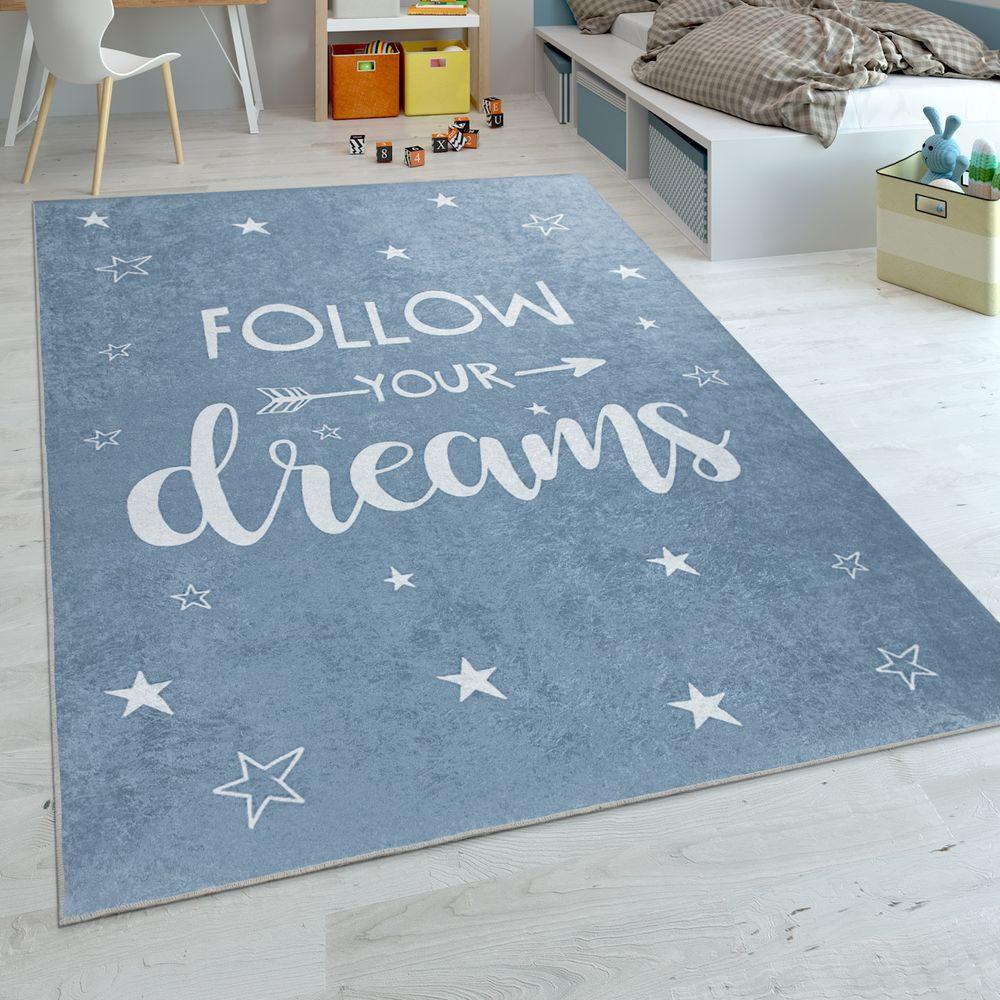 Paco Home Spielteppich Kinderzimmer Spruch Motiv