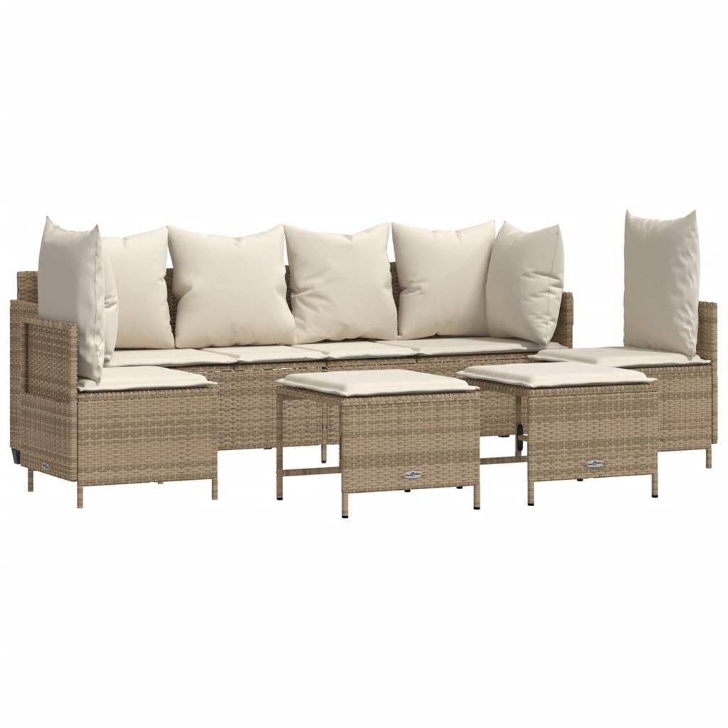 VidaXL Garten sofagarnitur poly-rattan