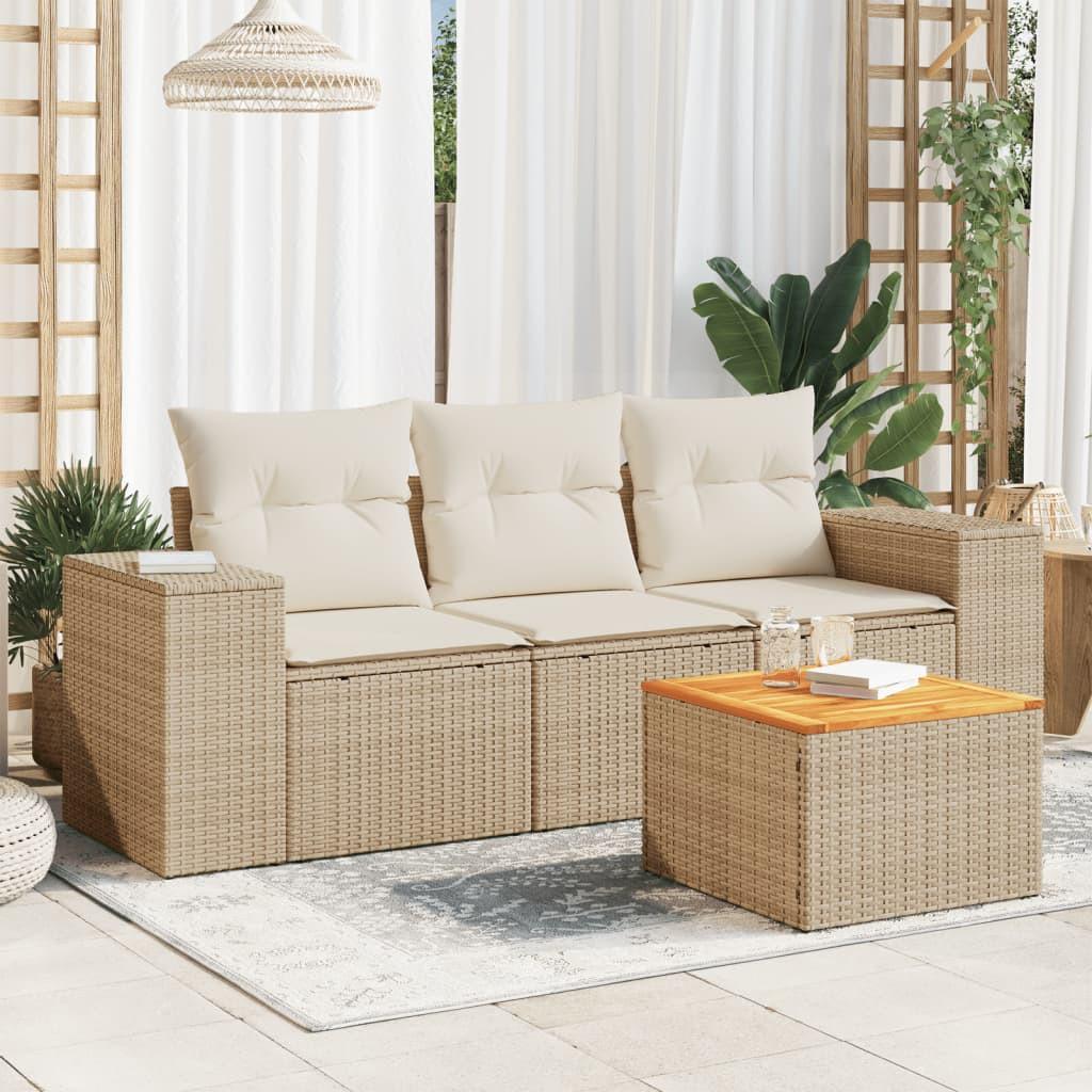 VidaXL Garten sofagarnitur poly-rattan