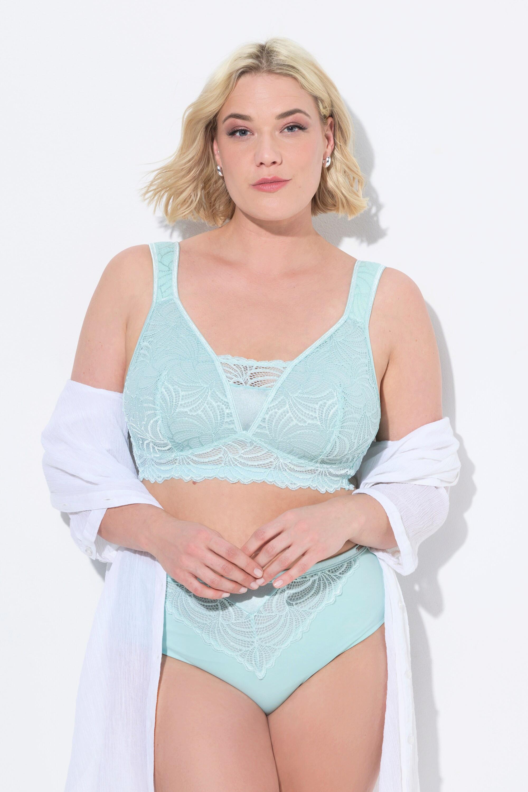 Ulla Popken Bralette, Spitze, ohne Bügel, Cup B - F