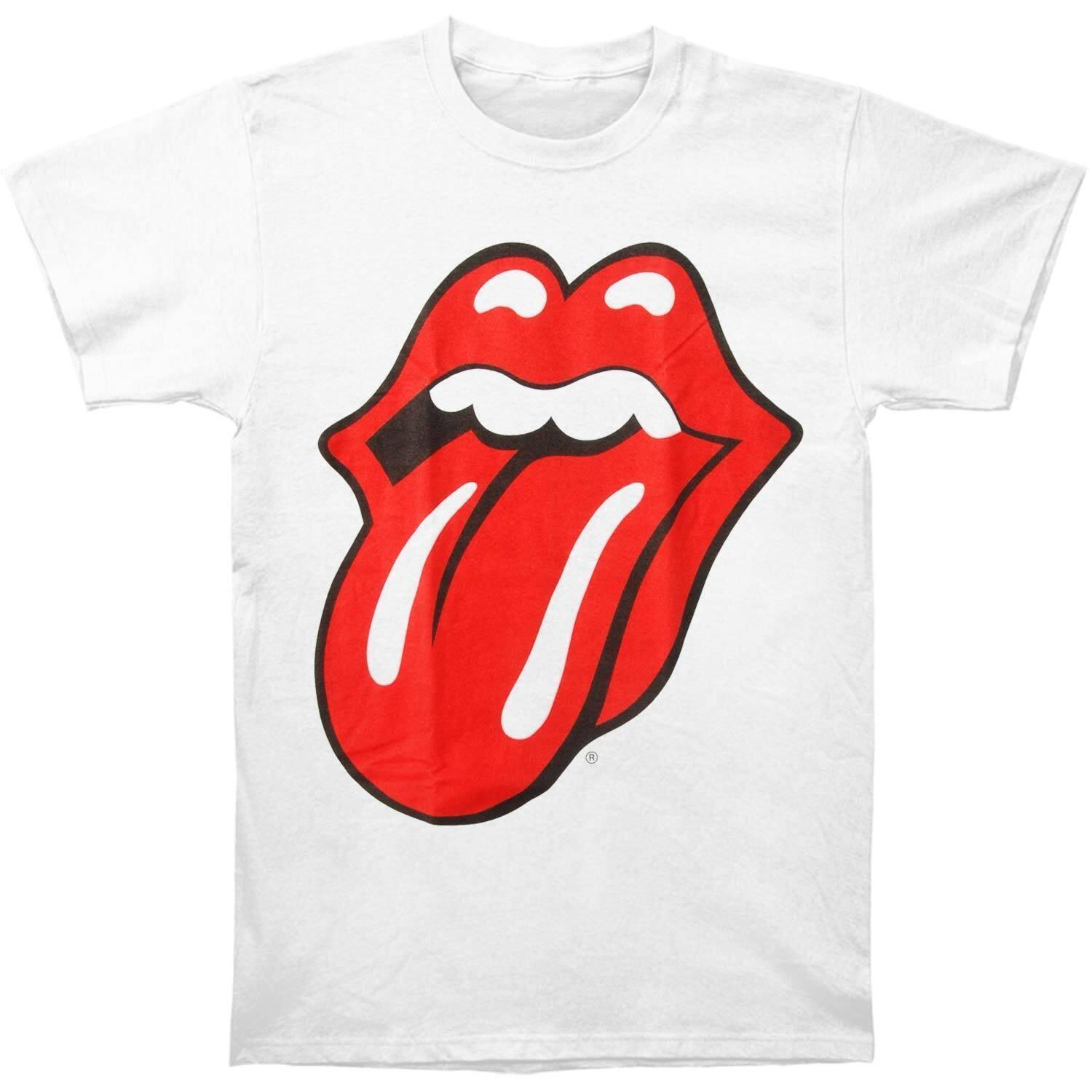 The Rolling Stones Klassisches T-Shirt mit Rolling Stones Logo Print