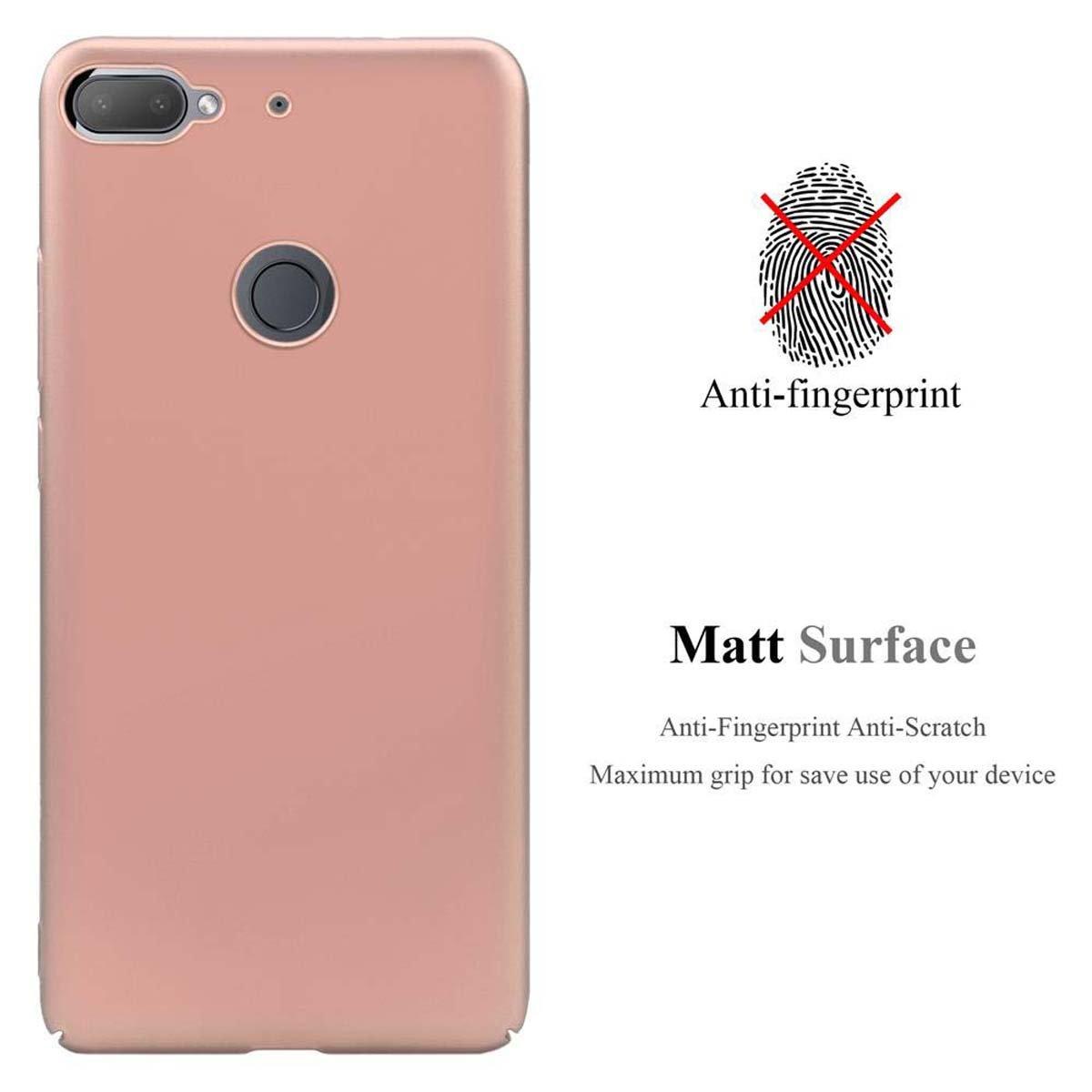 Cadorabo Hülle für HTC Desire 12 PLUS Hard Case in Metall Optik