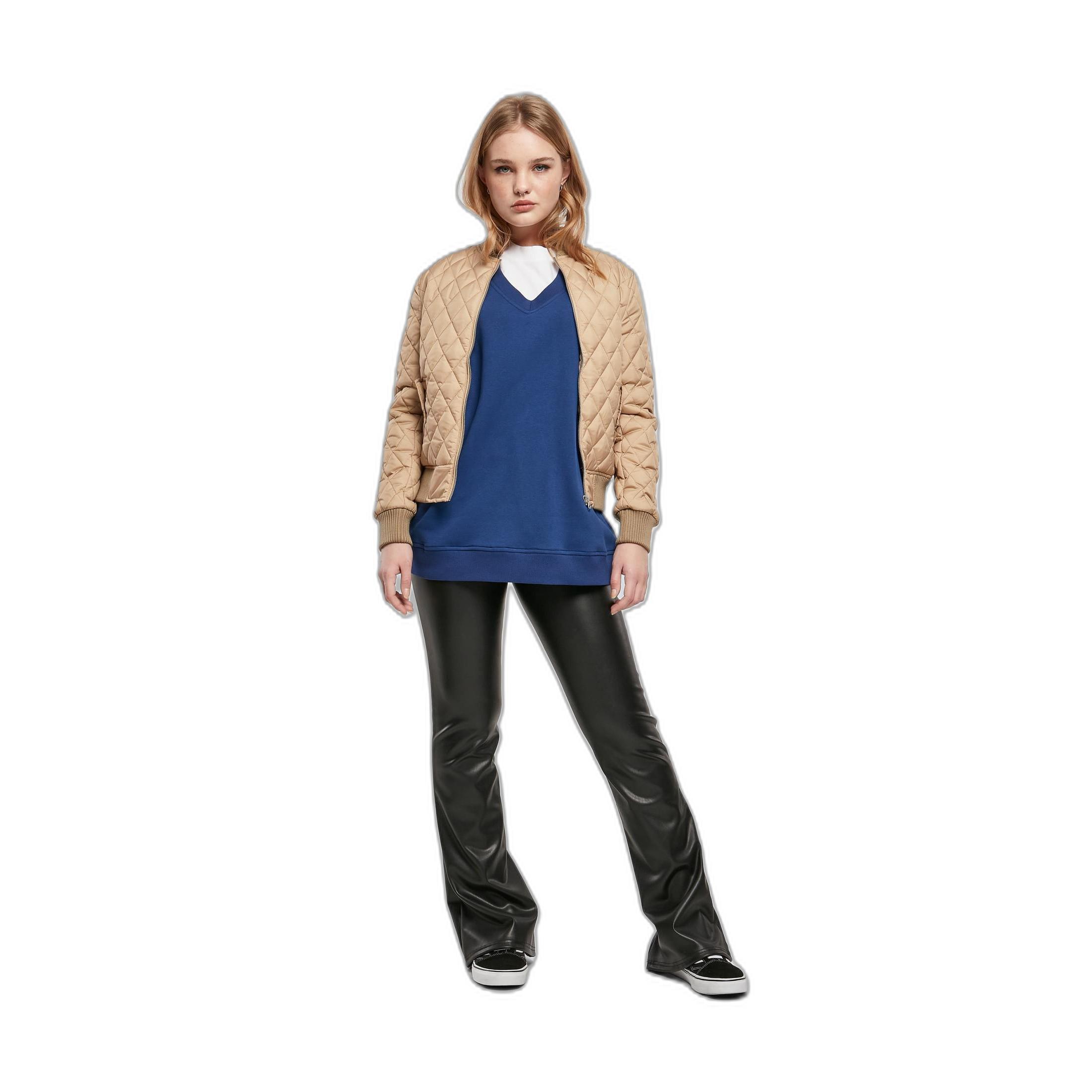 URBAN CLASSICS nylon-daunenjacke mit rautenmuster, damen