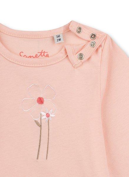 Sanetta Fiftyseven Baby Mädchen-Shirt langarm Rosa Free Bird