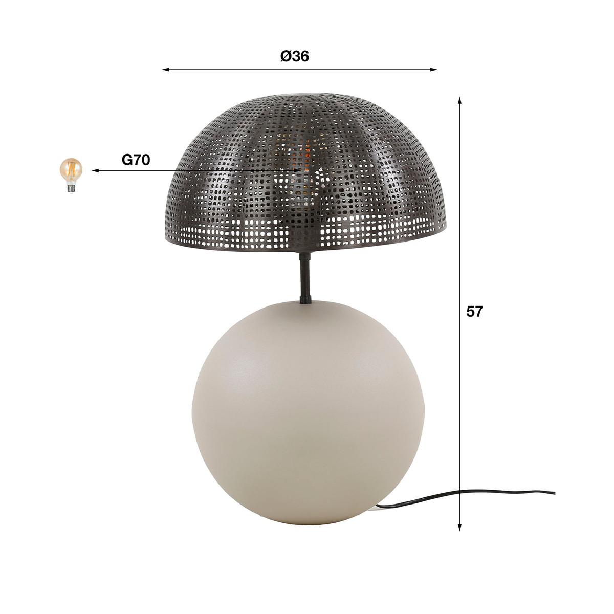 mutoni industrial Tischlampe Perfora Sphere 57