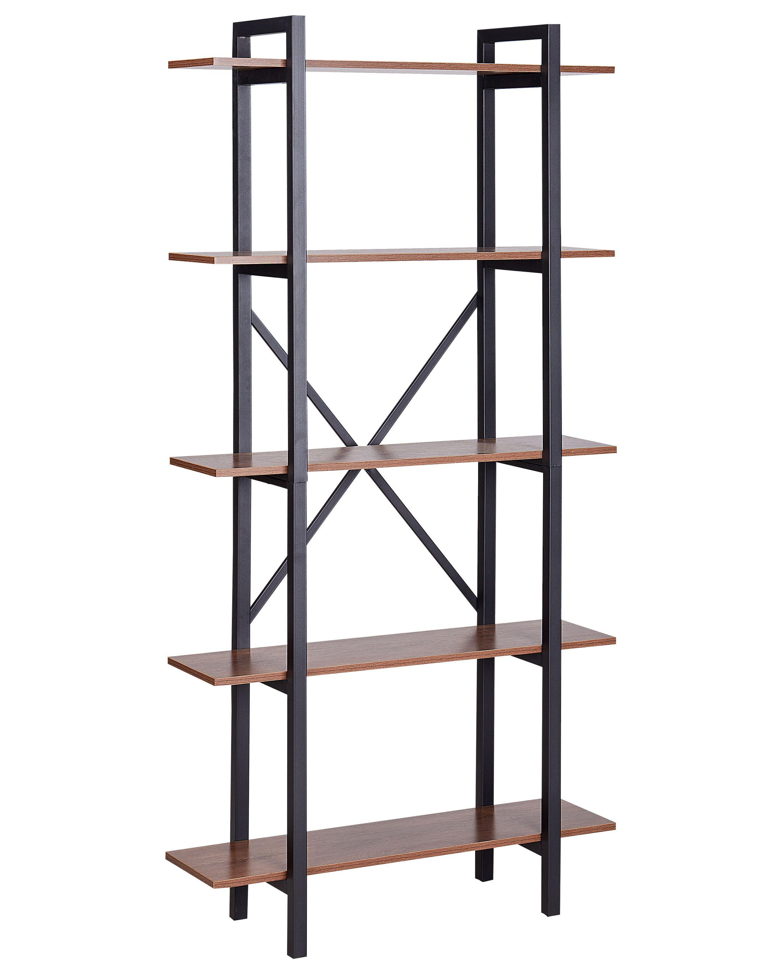 Beliani Regal mit 5 Ebenen aus MDF-Platte Industriell DARBY