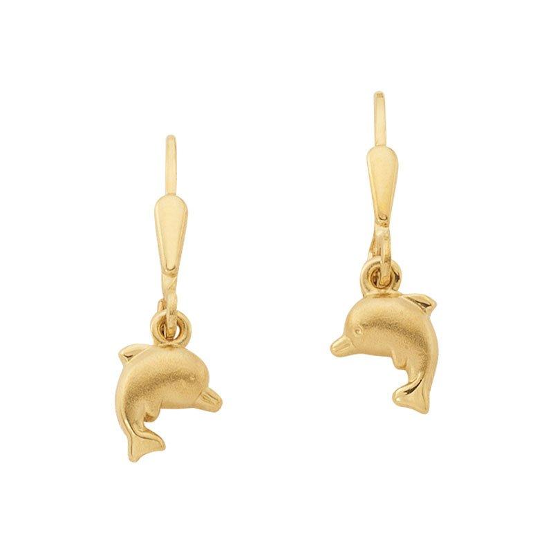 MUAU Schmuck Ohrhänger Gelbgold 750, 18x6mm
