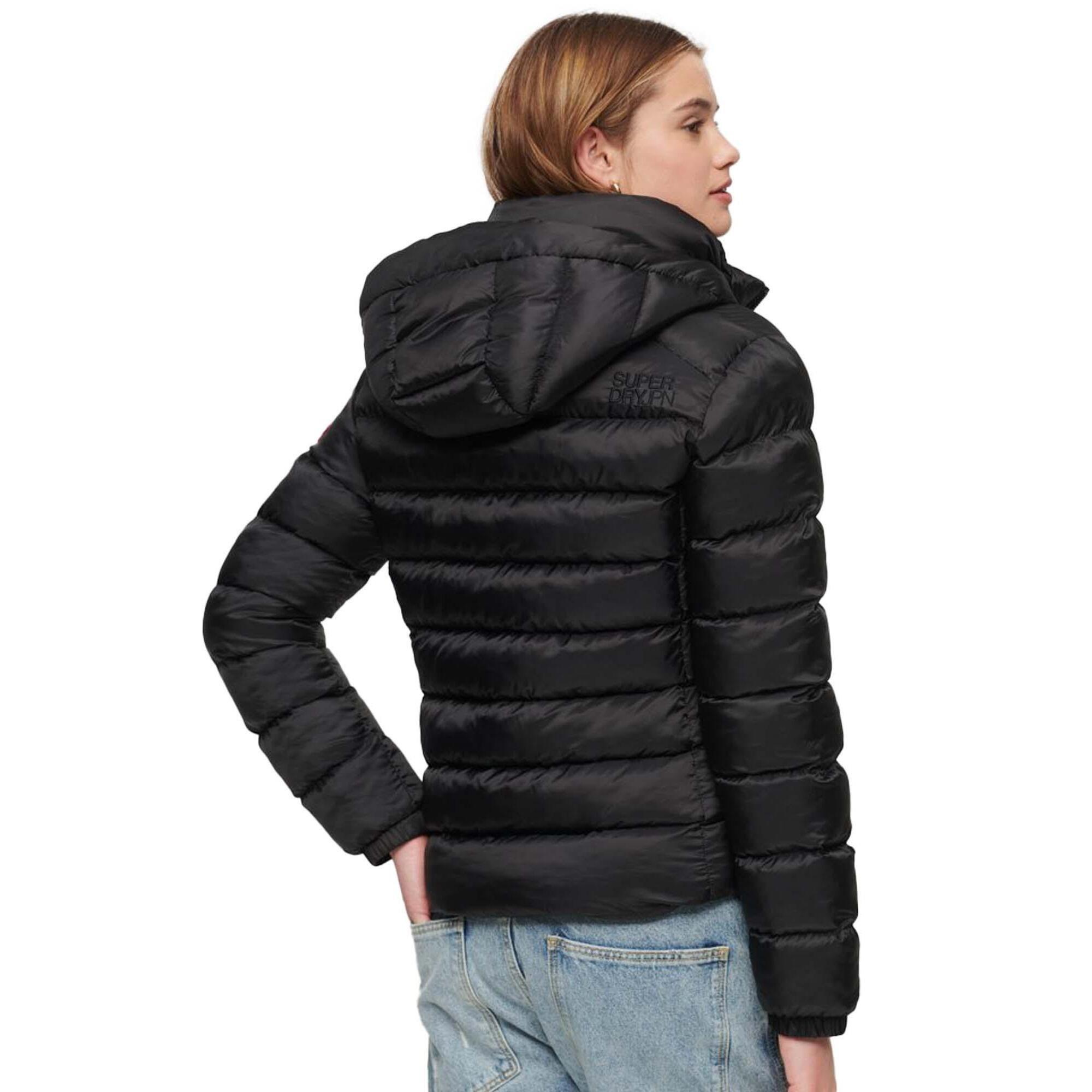 Superdry daunenjacke mit kapuze, damen fuji