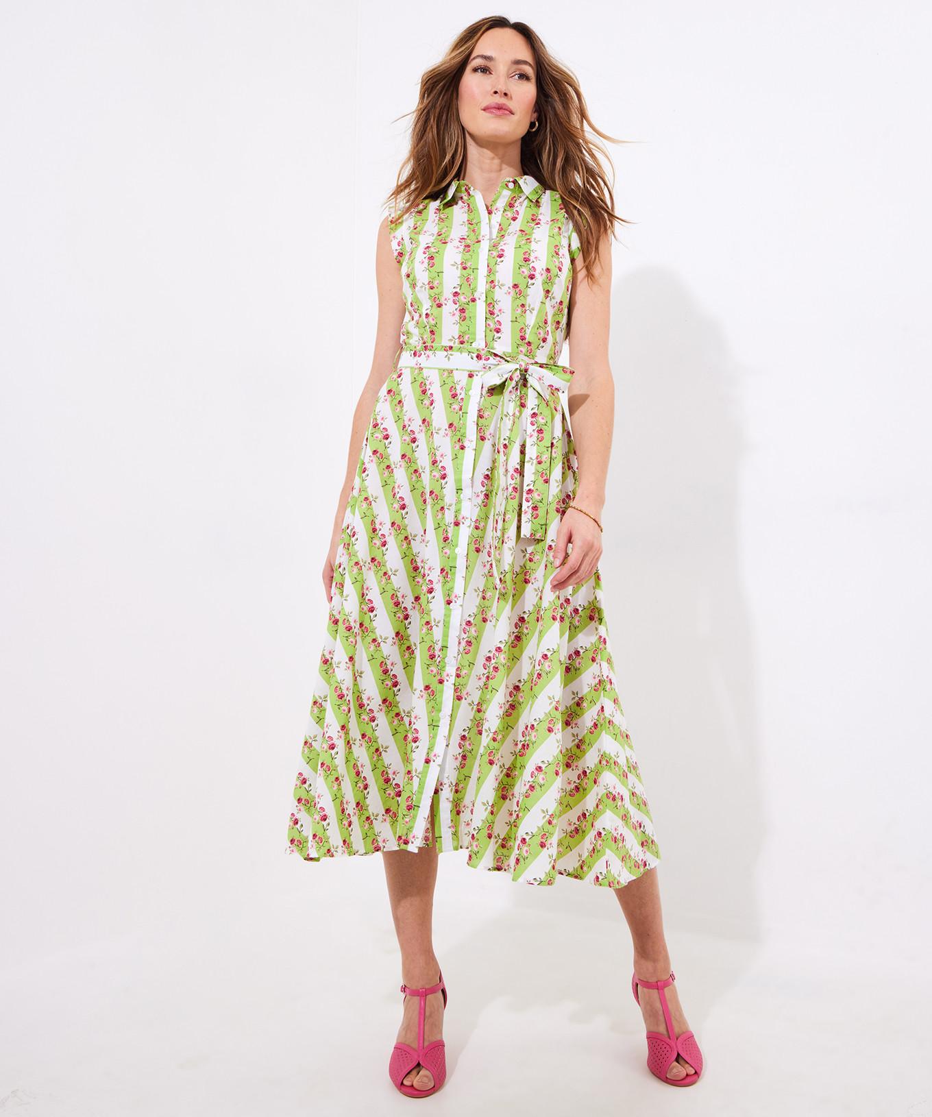 Joe Browns Rosa gestreiftes tailliertes Kleid