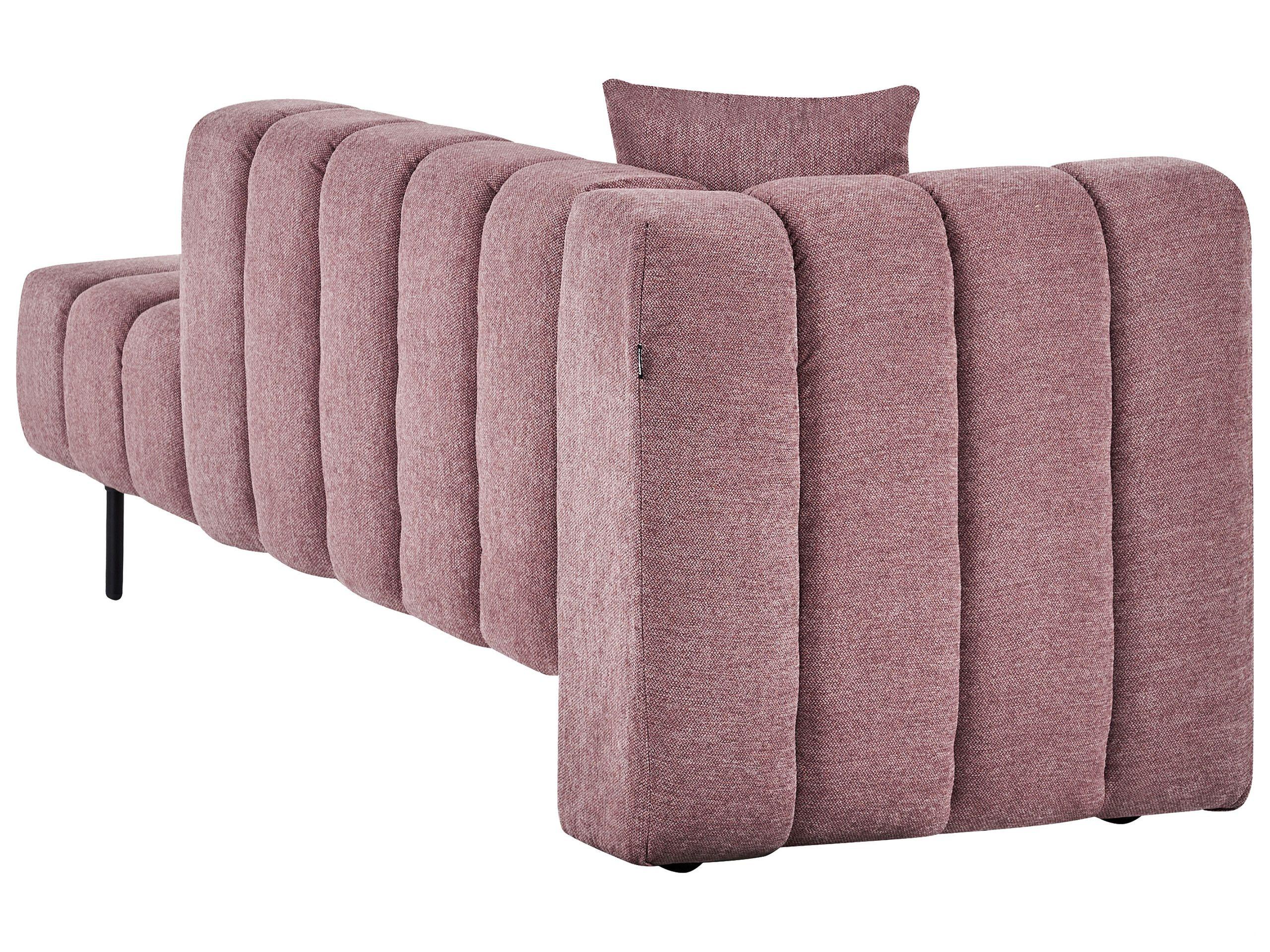 Beliani Linksseitige Chaiselounge aus Polyester Glamourös LANNILS