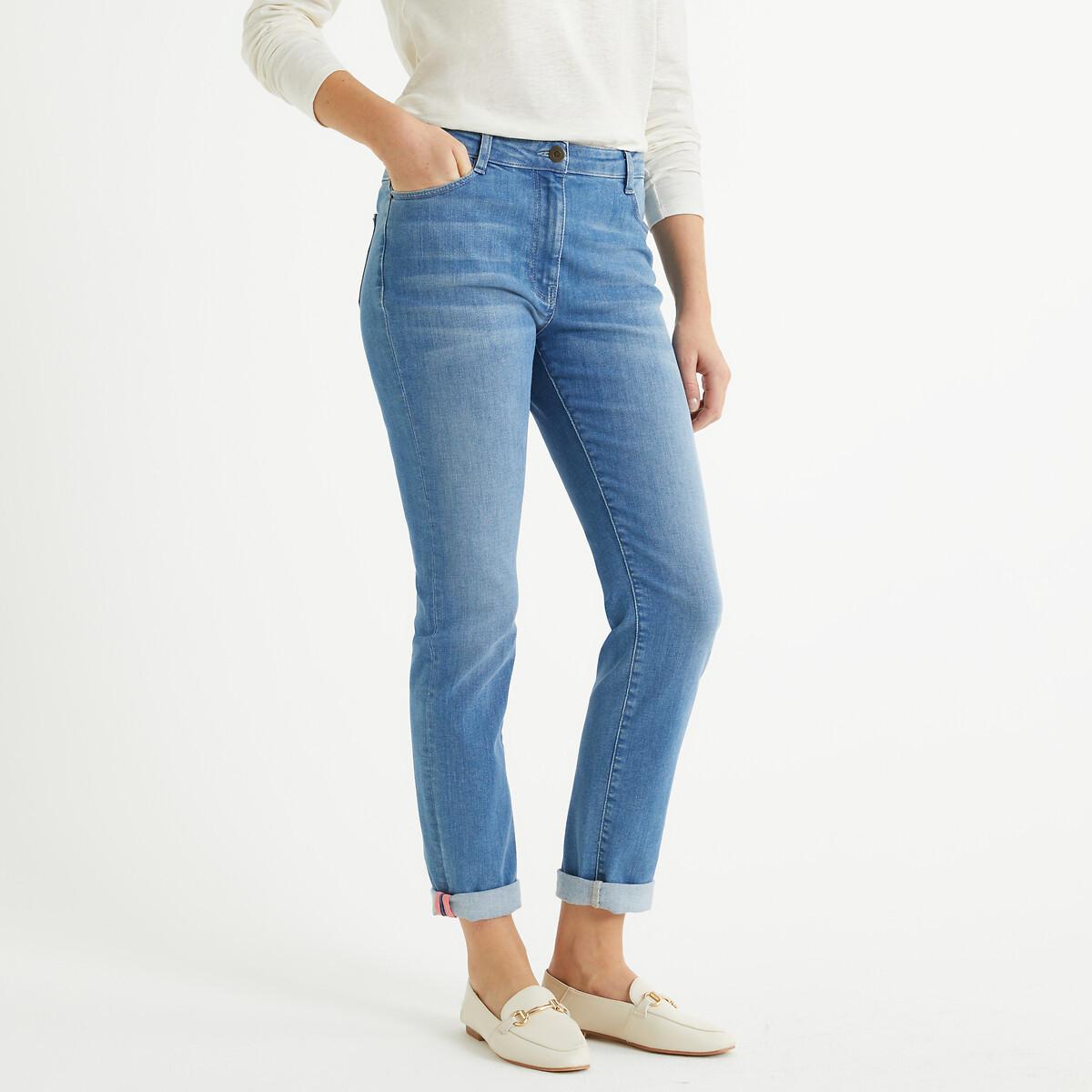 La Redoute Collections Regular Fit Straight Leg Stretch-Denim Jeans