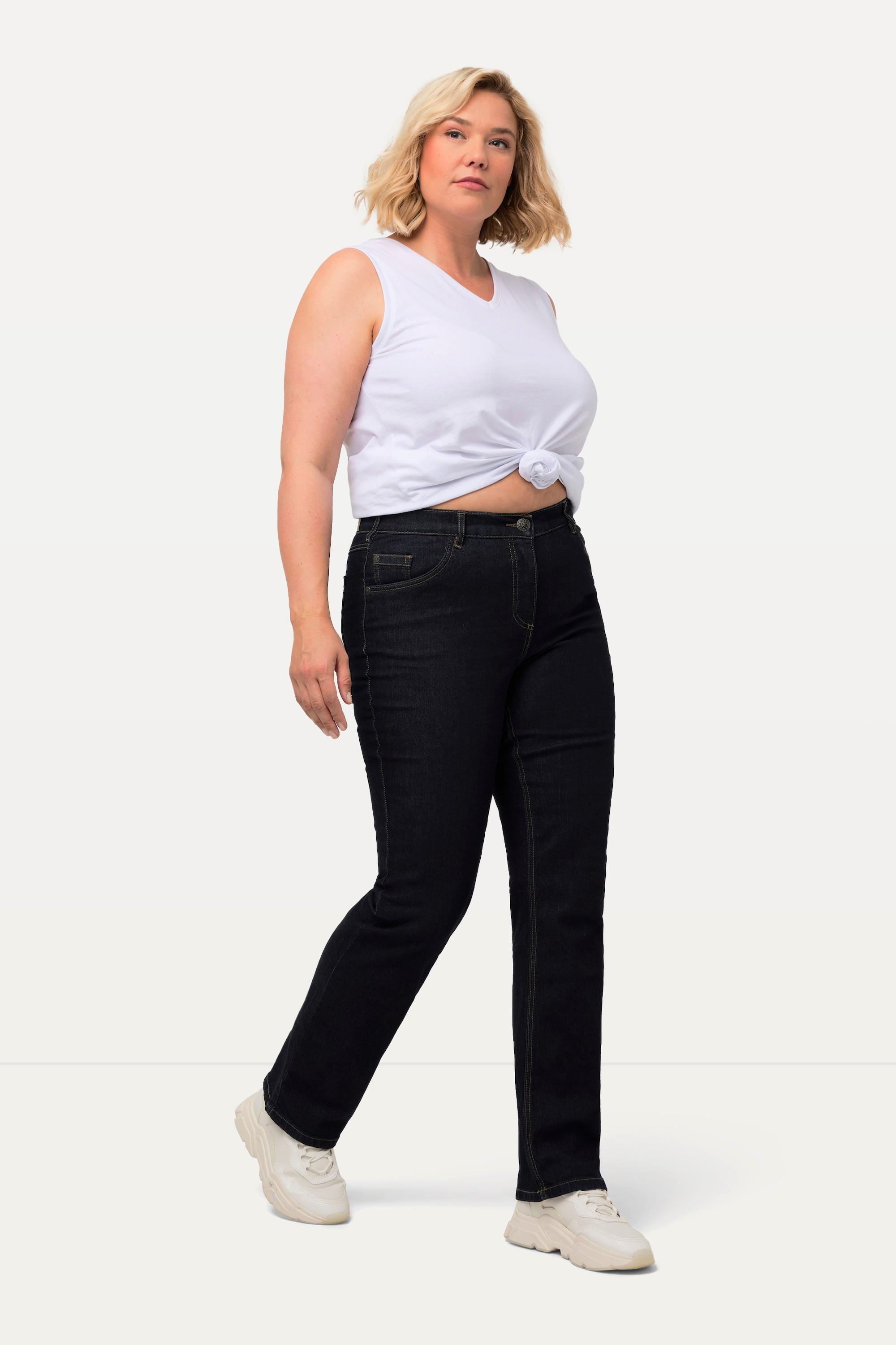 Ulla Popken Mandy Straight Leg 5-Pocket Komfortbund Jeans