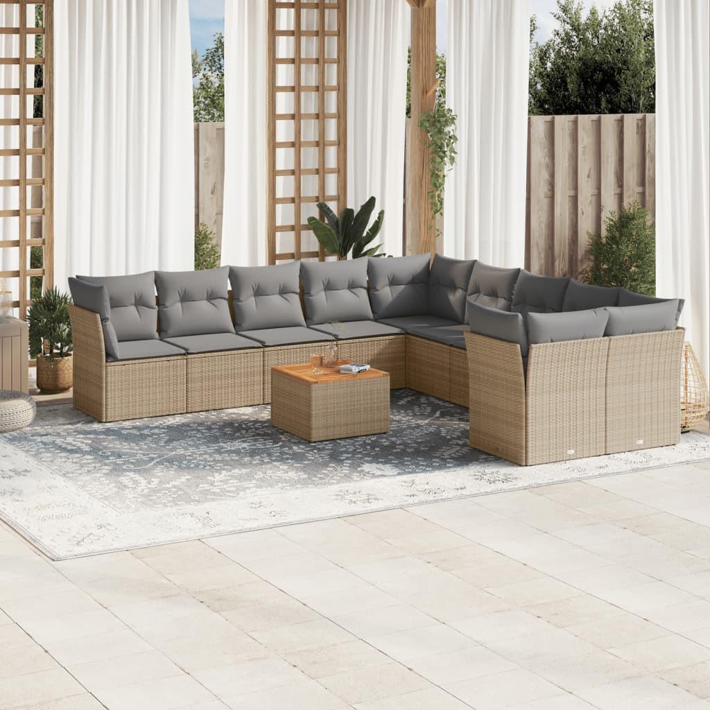 VidaXL Garten sofagarnitur poly-rattan