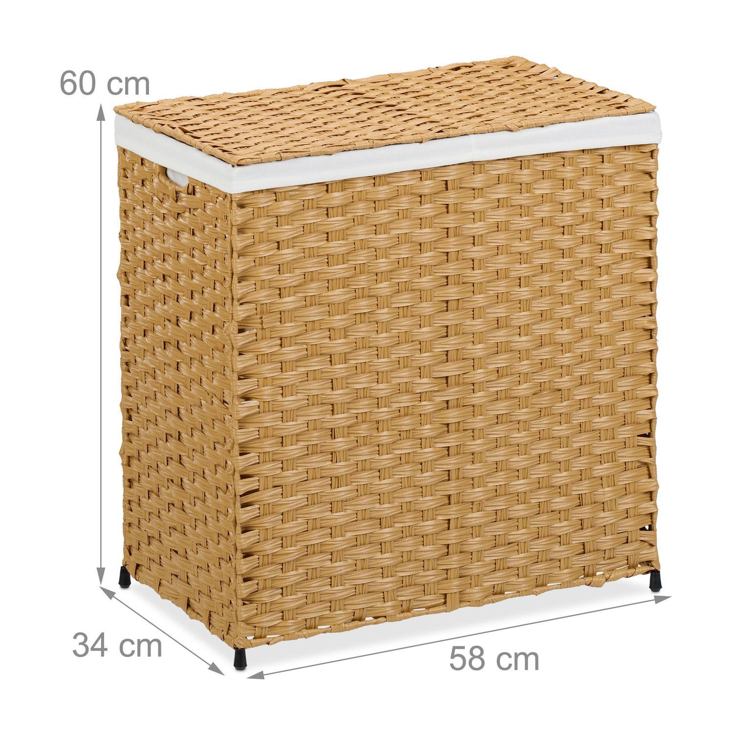 Northix Wäschekorb in Rattanoptik 110 L