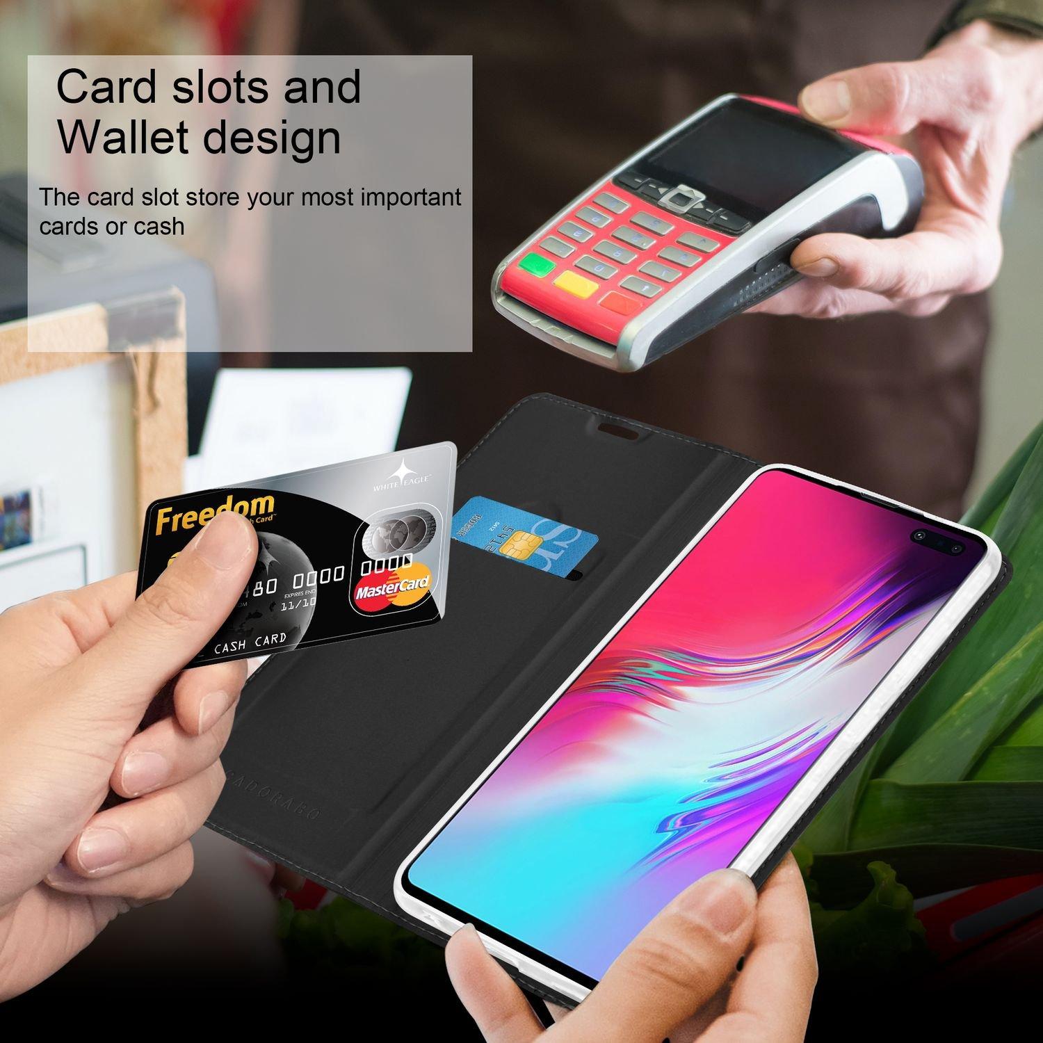 Cadorabo Hülle für Samsung Galaxy S10 5G Magnetverschluss, Kartenfach