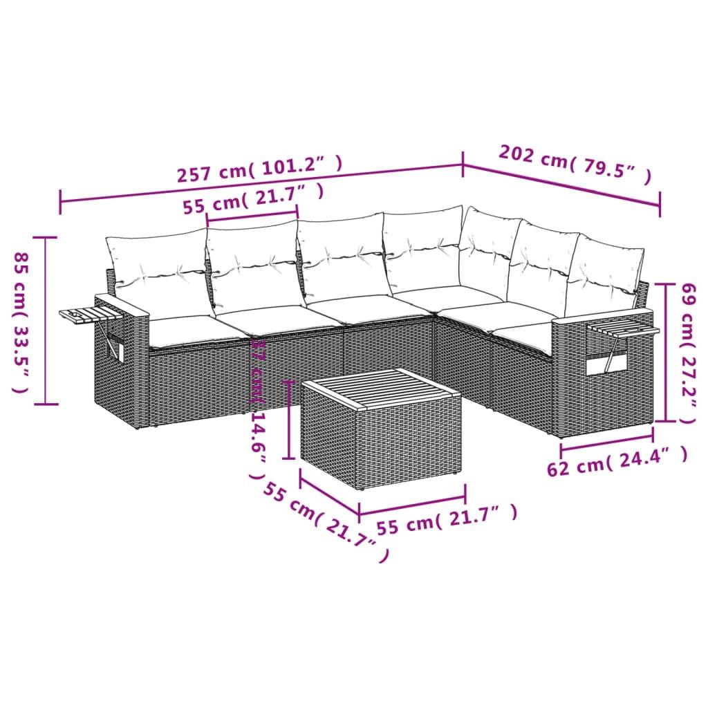 VidaXL Garten sofagarnitur poly-rattan