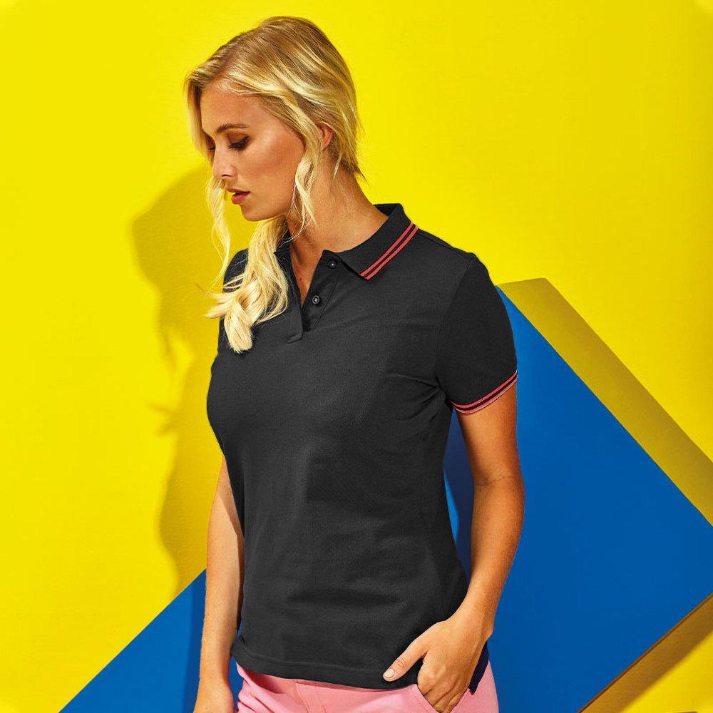 Asquith & Fox Poloshirt mit Kontraststreifen