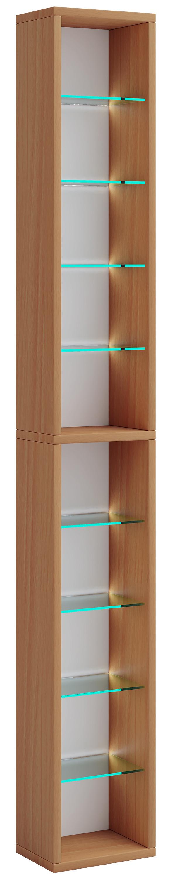 VCM Holz CD DVD Regal | Bücherregal | Aufbewahrung | Maße H. 155 x B. 21 x T. 14 cm | Standregal - Rasato XL