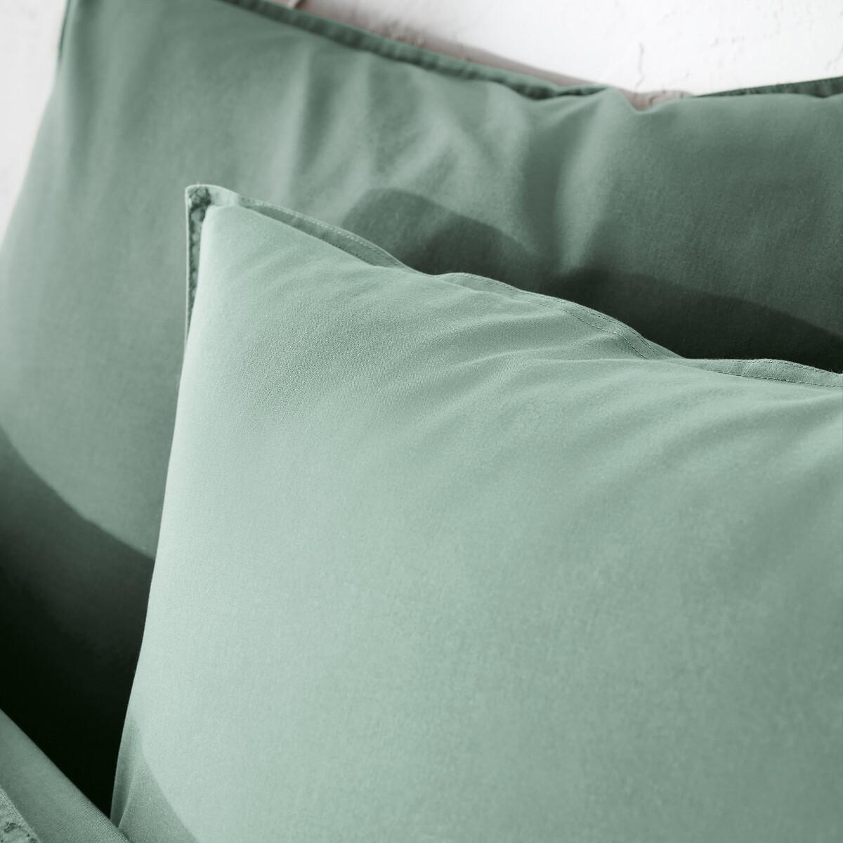 La Redoute Intérieurs Unifarbener Duvetbezug aus gewaschener Baumwolle Scenario