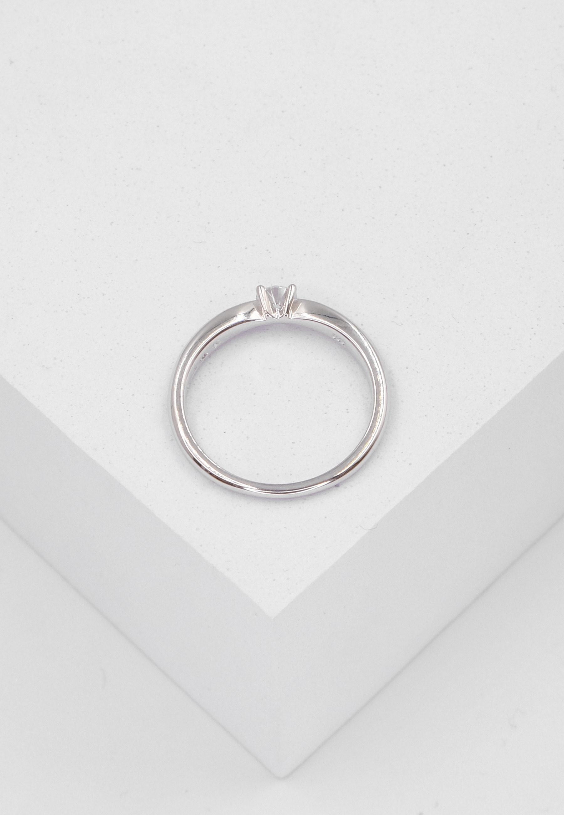 MUAU Schmuck Solitaire Ring Diamant 0.20ct. Weissgold 750