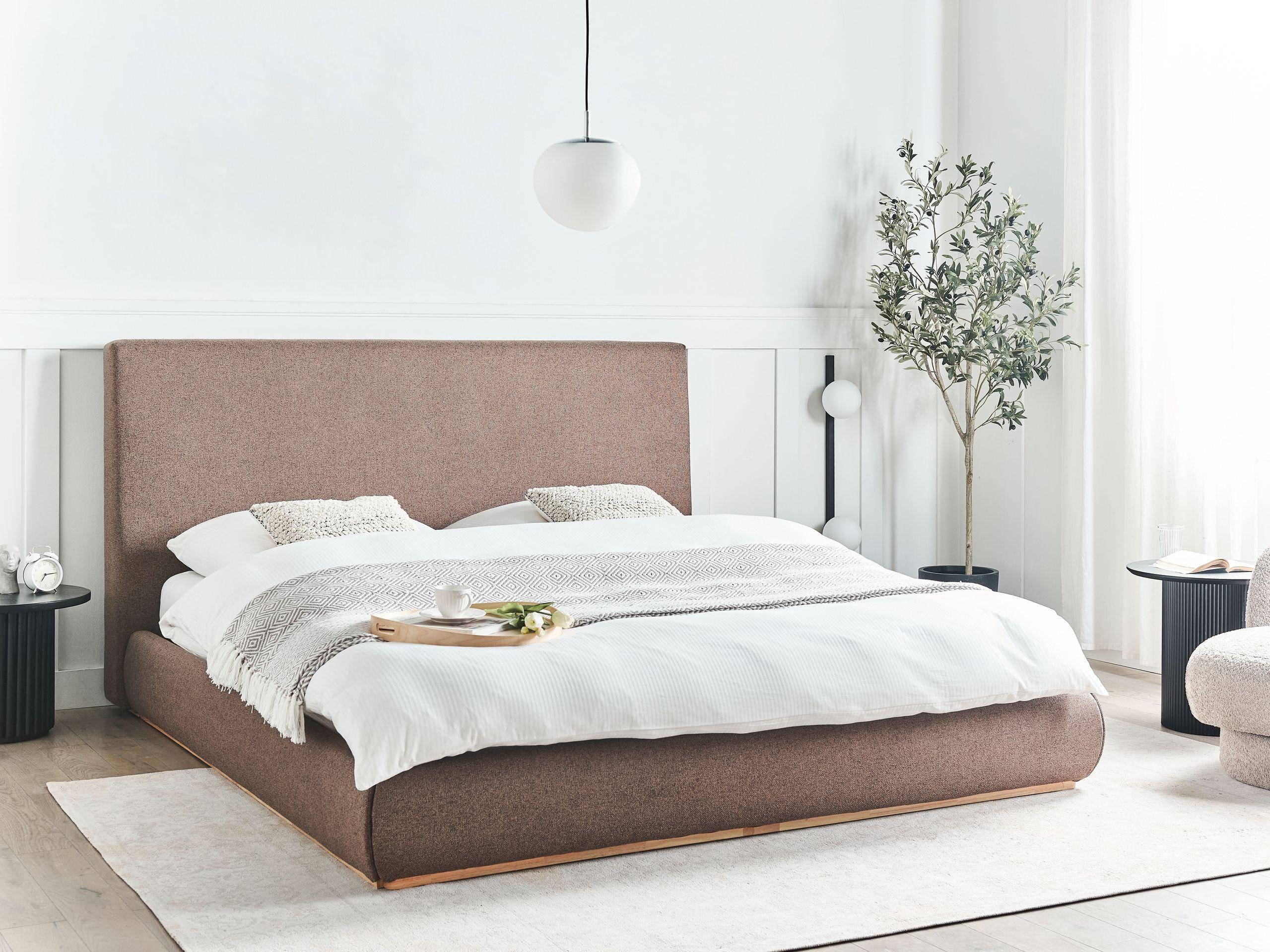 Beliani Bett mit Stauraum aus Polyester Modern CAMPAGNE