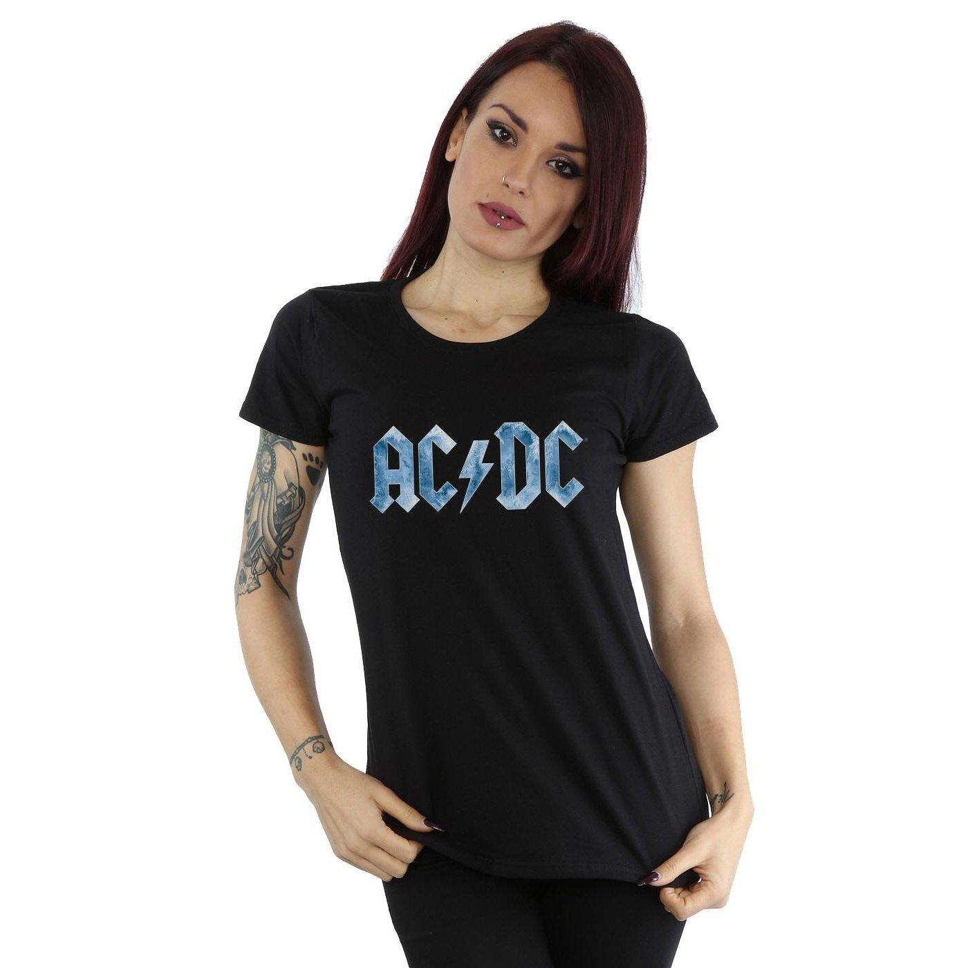 AC/DC ACDC T-Shirt mit Eiseffekt-Logo