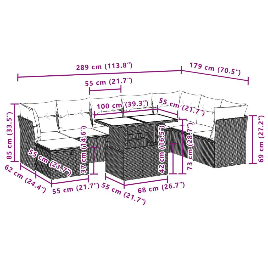 VidaXL Garten sofagarnitur poly-rattan
