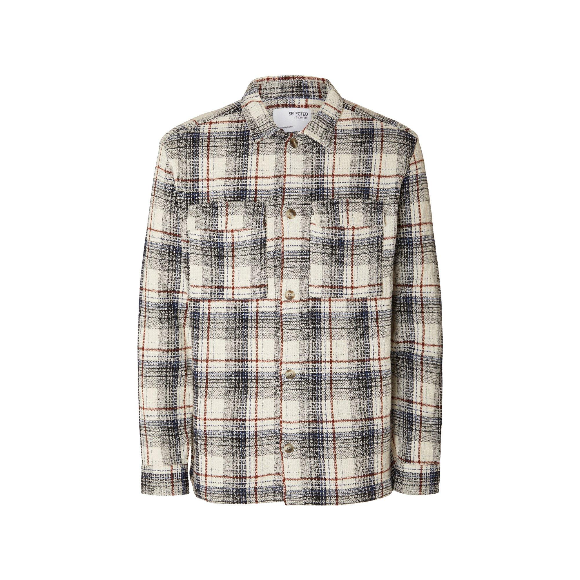 SELECTED Waffle Check Overshirt